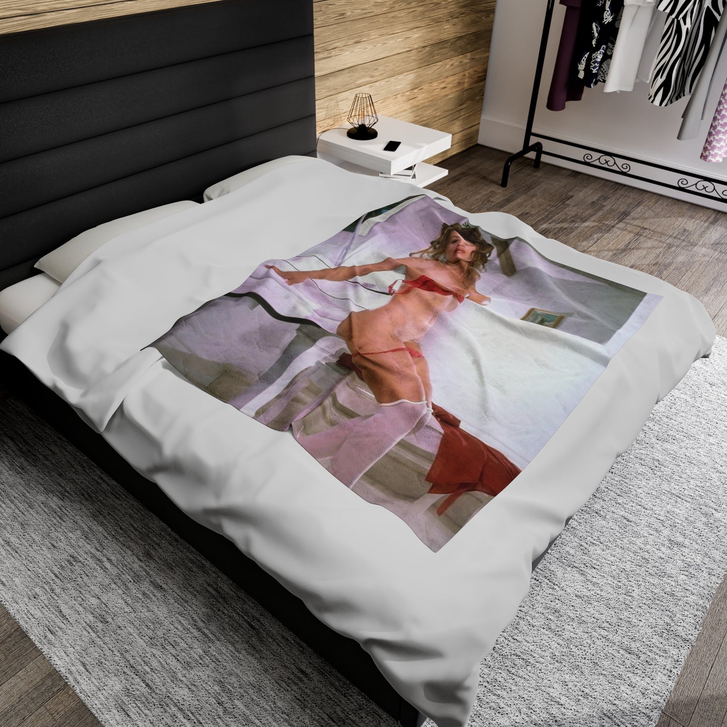 Velveteen Plush Blanket Lisa Ann Nude