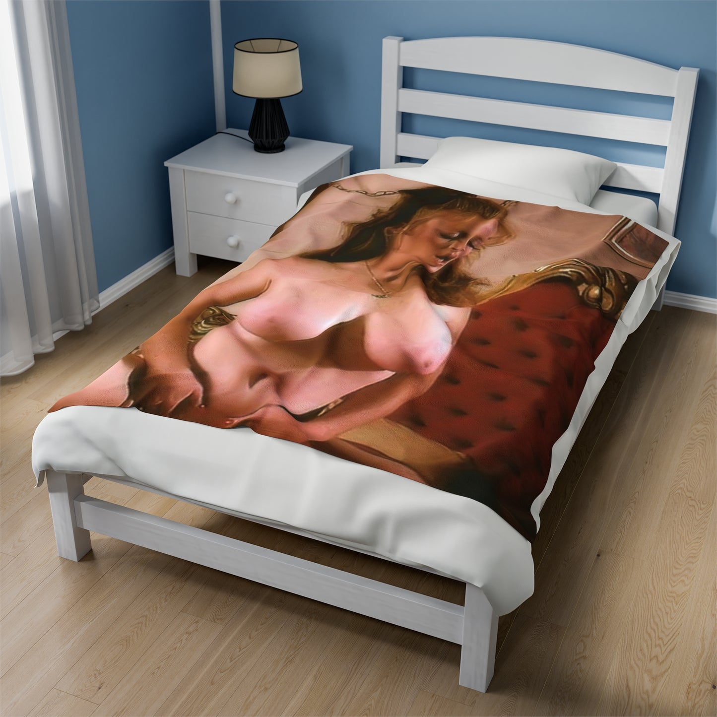 Velveteen Plush Blanket Retro Porn Star Lisa De Leeuw Nude