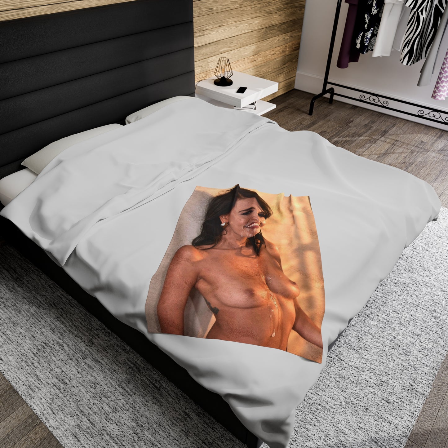 Velveteen Plush Blanket Janice Griffith Nude