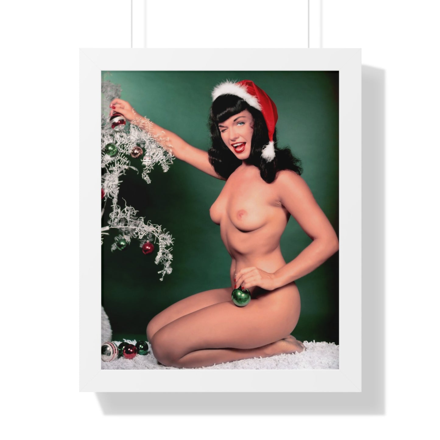 Framed Vertical Poster Playboy Playmate January 1955 Bettie Page