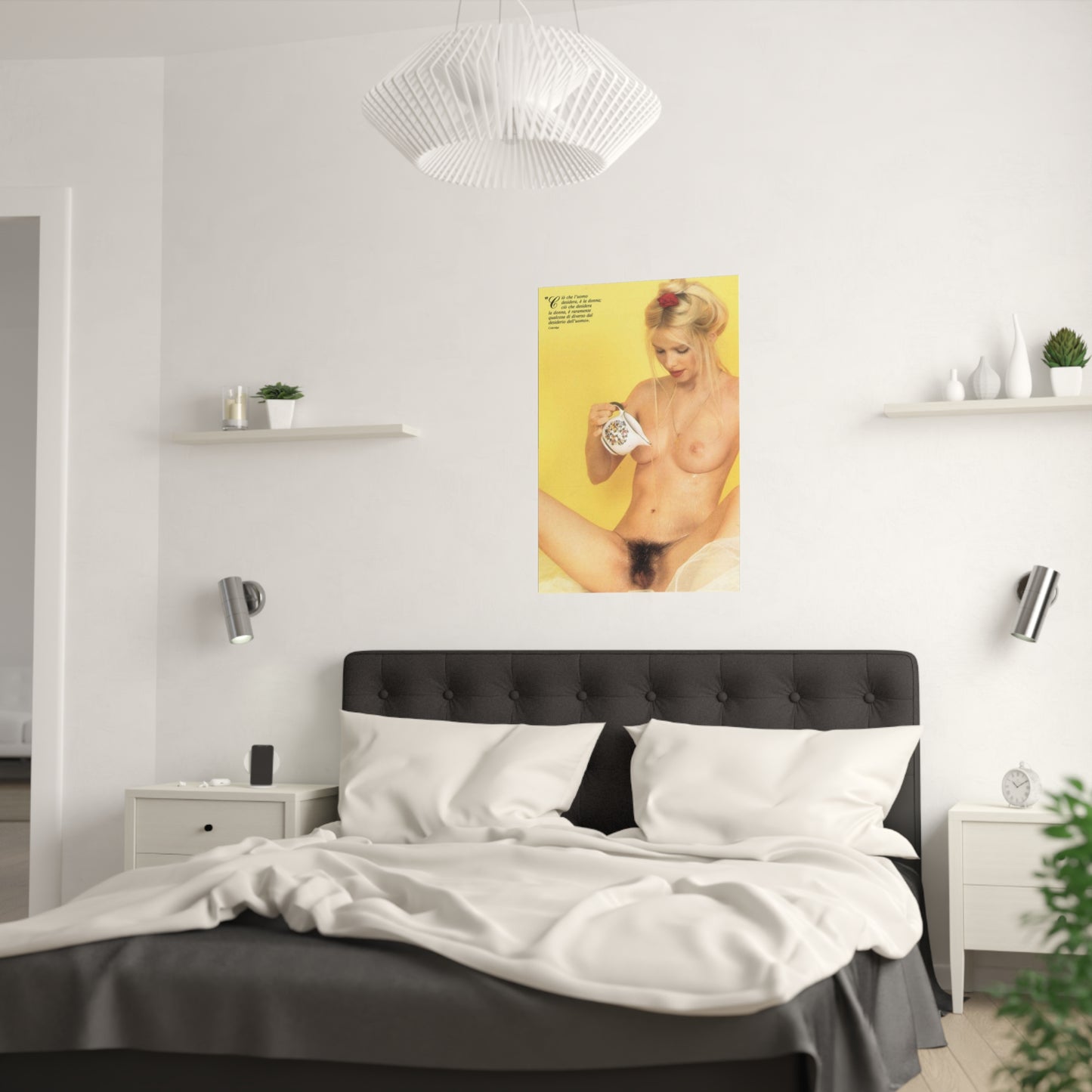 Satin Posters (210gsm) Retro Porn Star Cicciolina (Ilona Staller) Nude