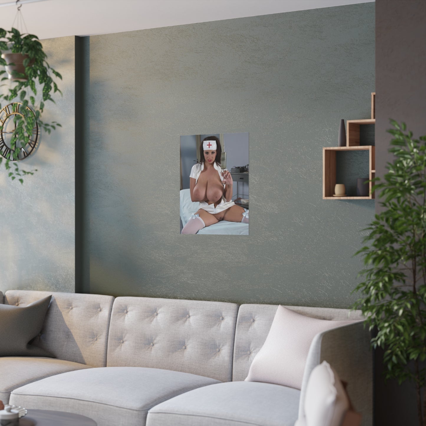 Satin Posters (210gsm) Sexy Nude Nurse