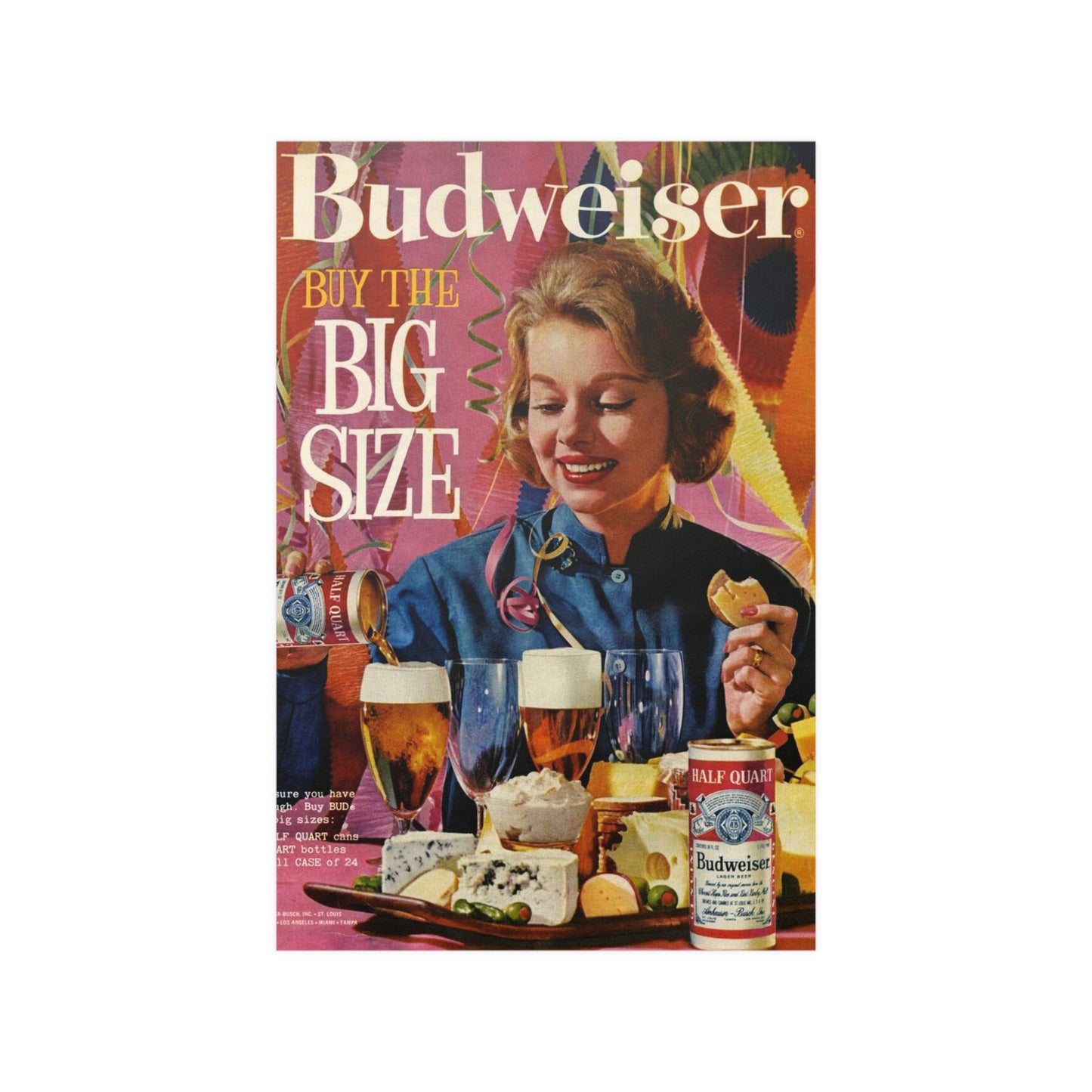 Satin Posters (210gsm) Budweiser Advertisement
