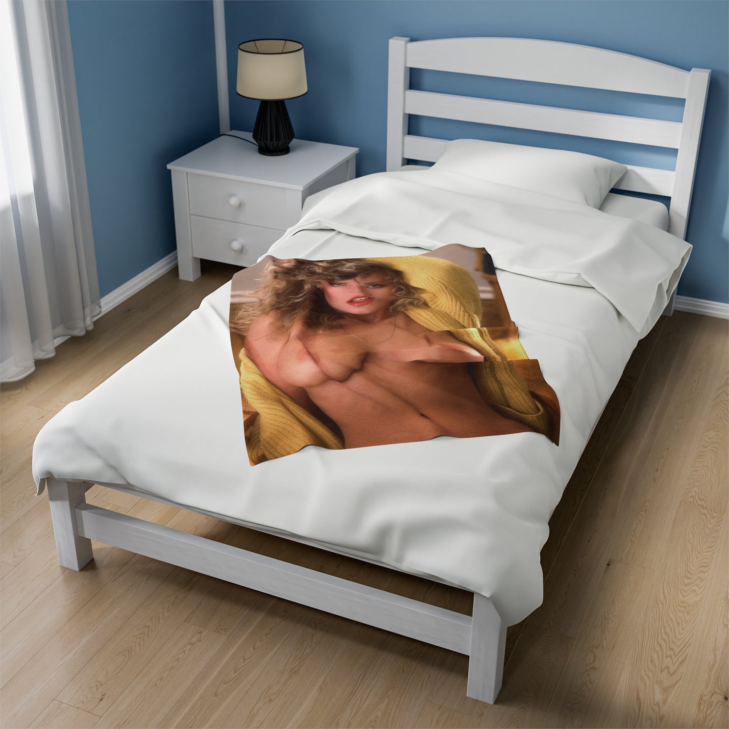 Velveteen Plush Blanket Playboy Playmate September 1990 Kerri Kendall