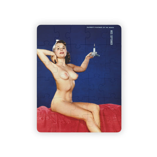 Puzzle, 30-Piece Playboy Playmate September 1954 Jackie Rainbow