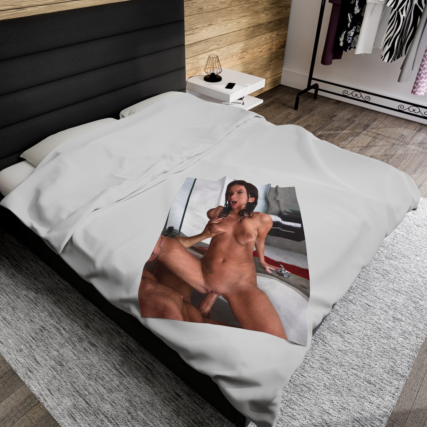 Velveteen Plush Blanket Whitney Westgate Nude