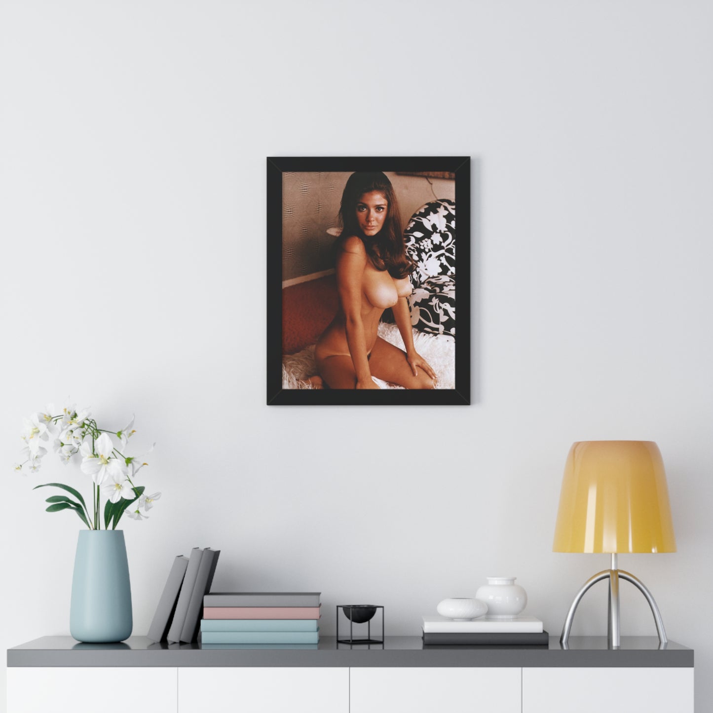 Framed Vertical Poster Playboy Playmate Cynthia Myers Nude