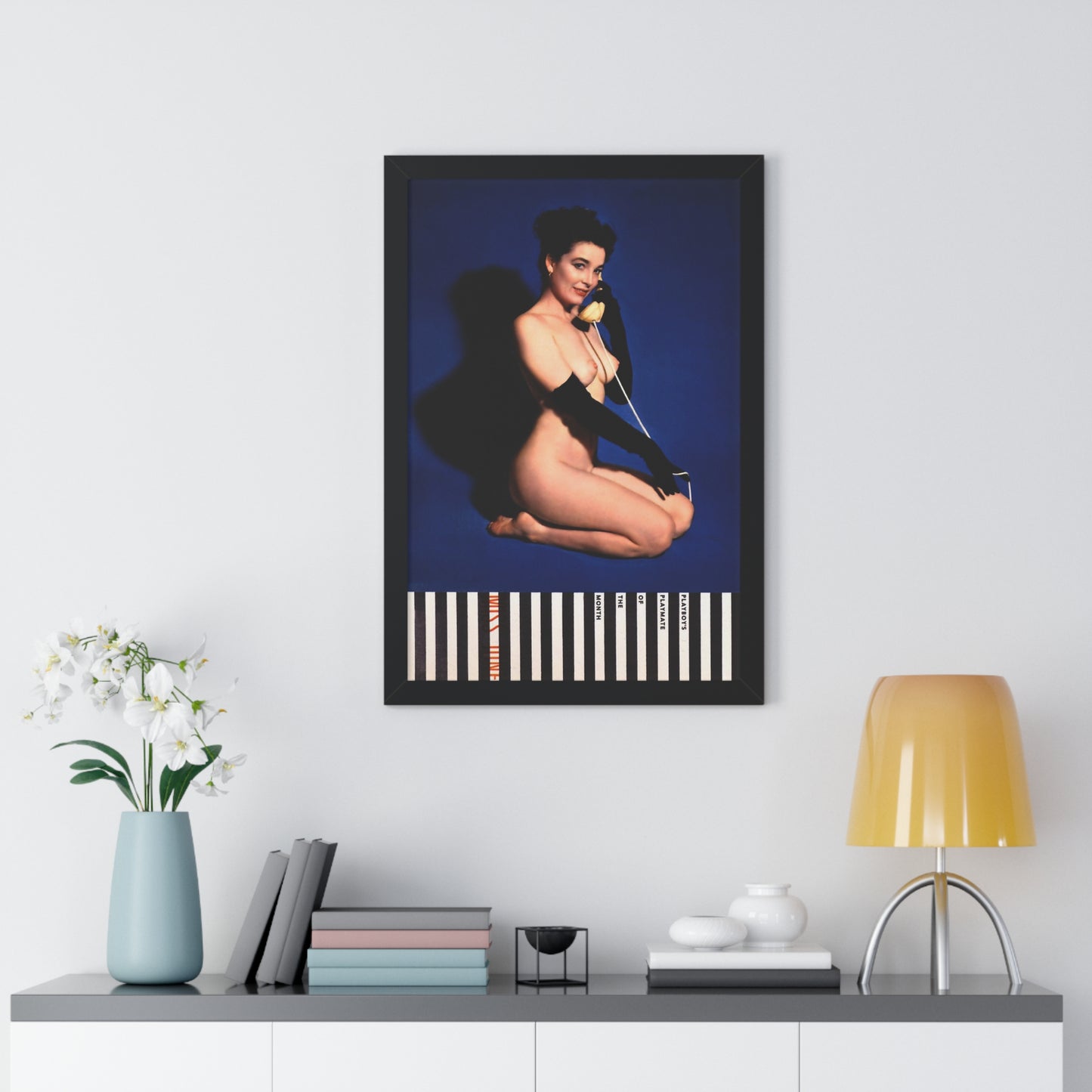 Framed Vertical Poster Playboy Playmate June 1954 Margie Harrison