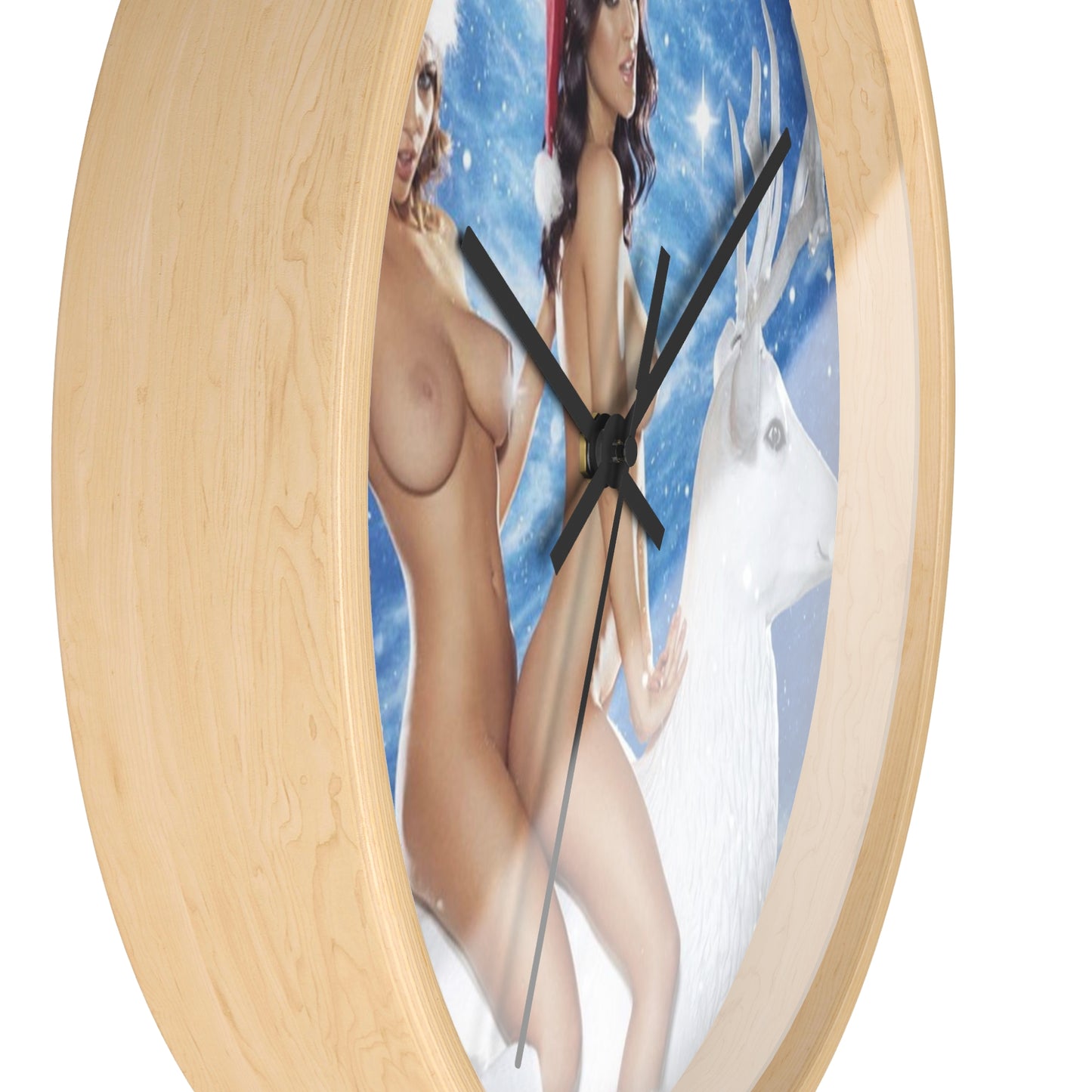Wall Clock Sexy Nude Christmas Girls