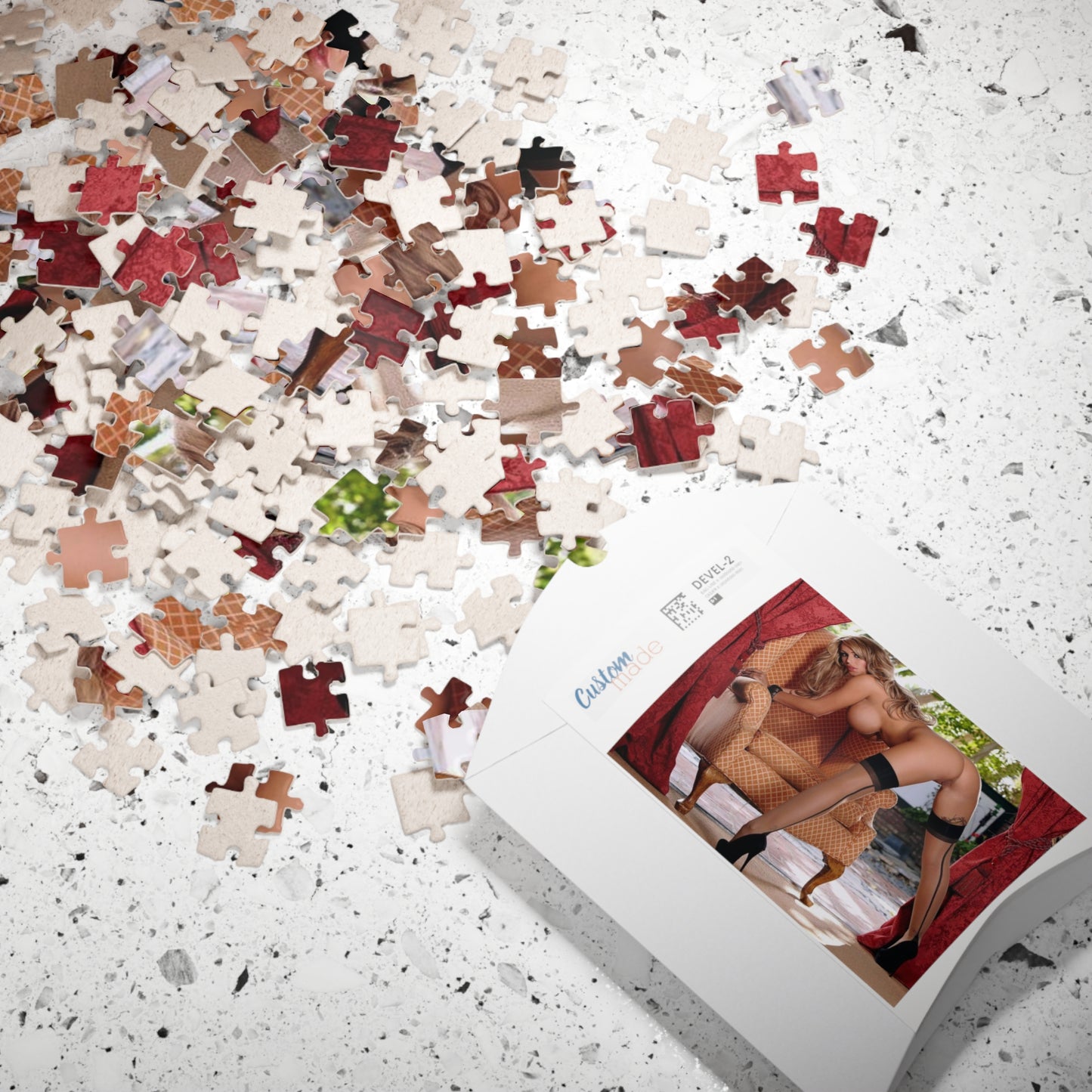 Puzzle (110, 252, 500, 1014-piece) Nude Blonde and a Chair