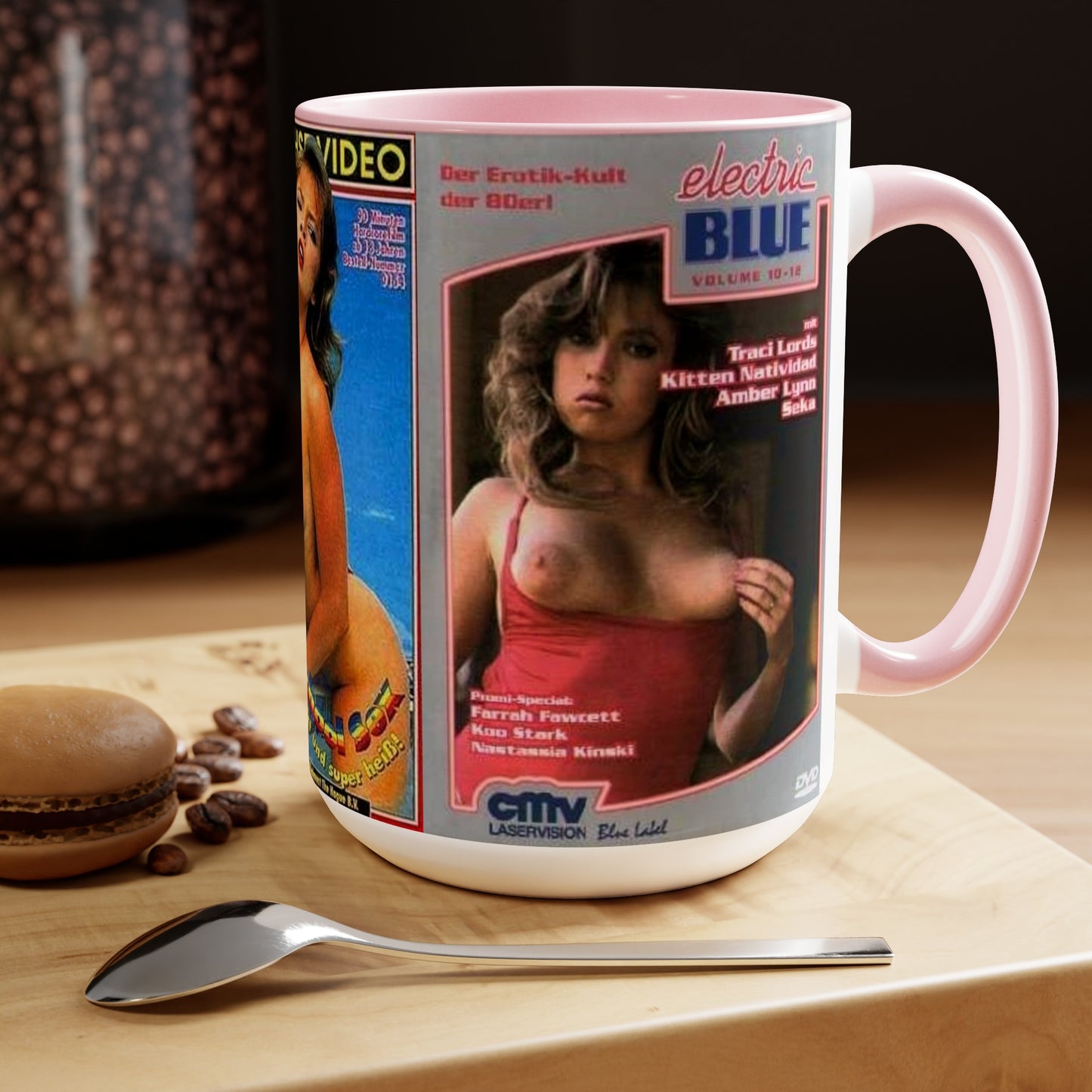 Two-Tone Coffee Mugs, 15oz Traci Lords Nude