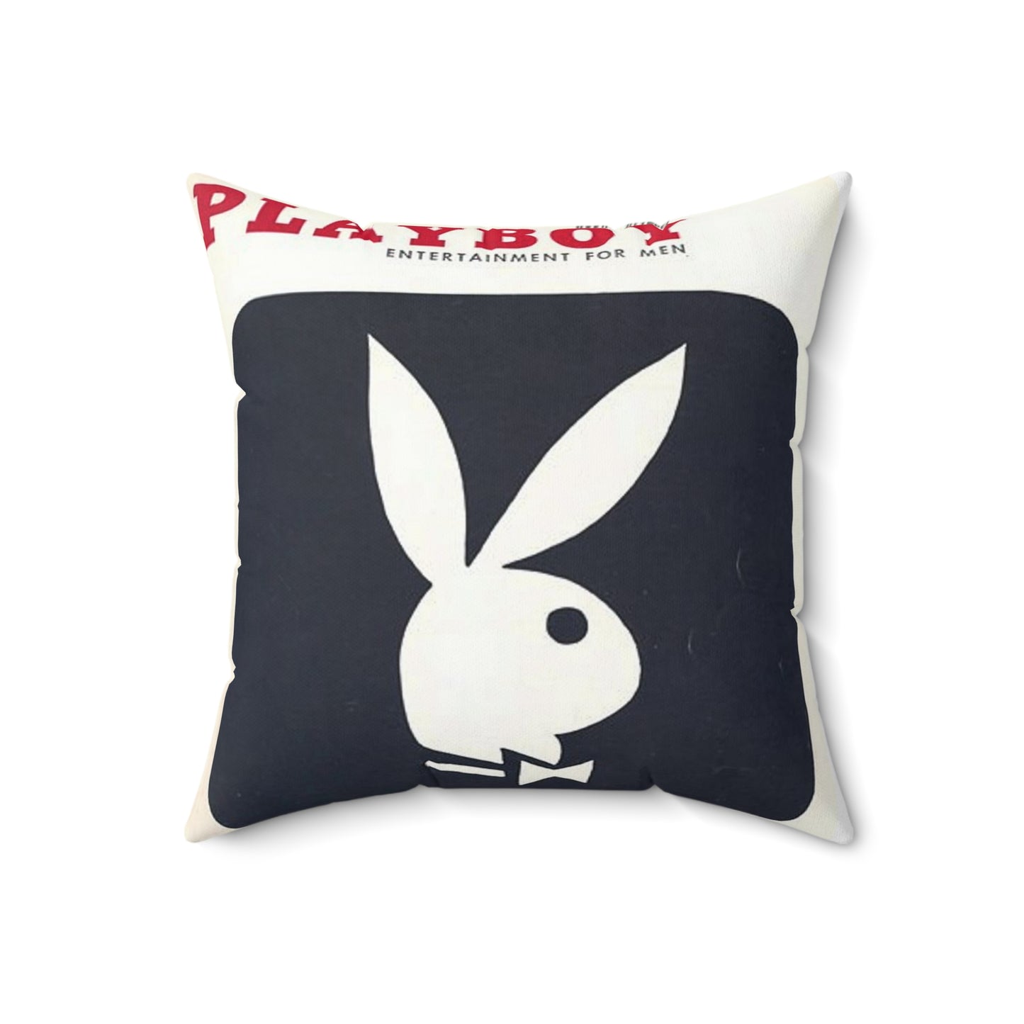 Spun Polyester Square Pillow Playboy Cover April 1956