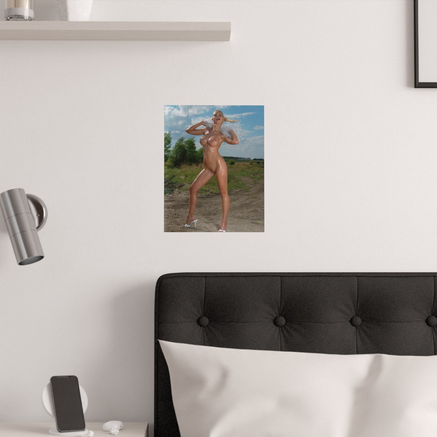Satin Posters (210gsm) Naked Blonde Outside