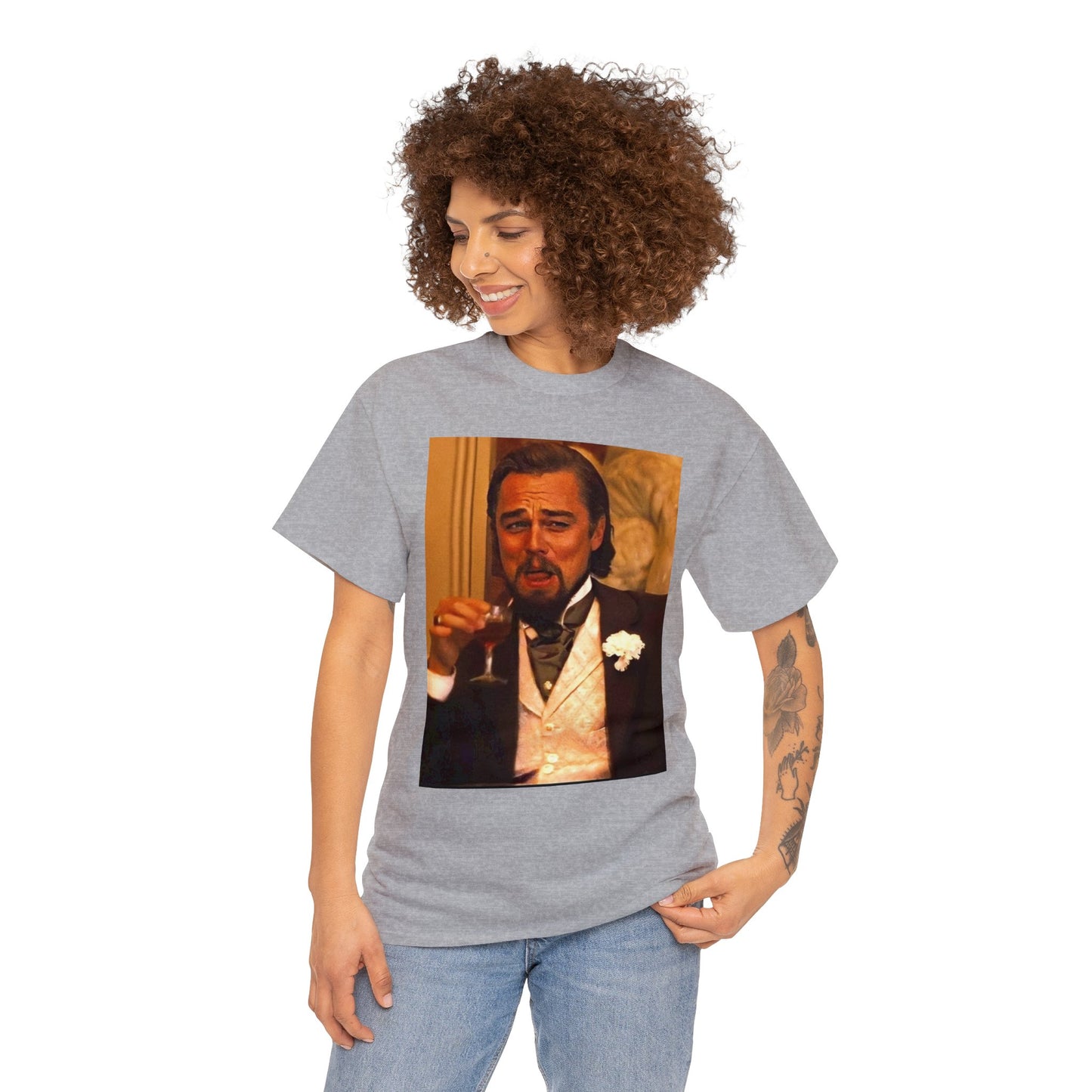 Unisex Heavy Cotton Tee Leonard DiCaprio Django Meme