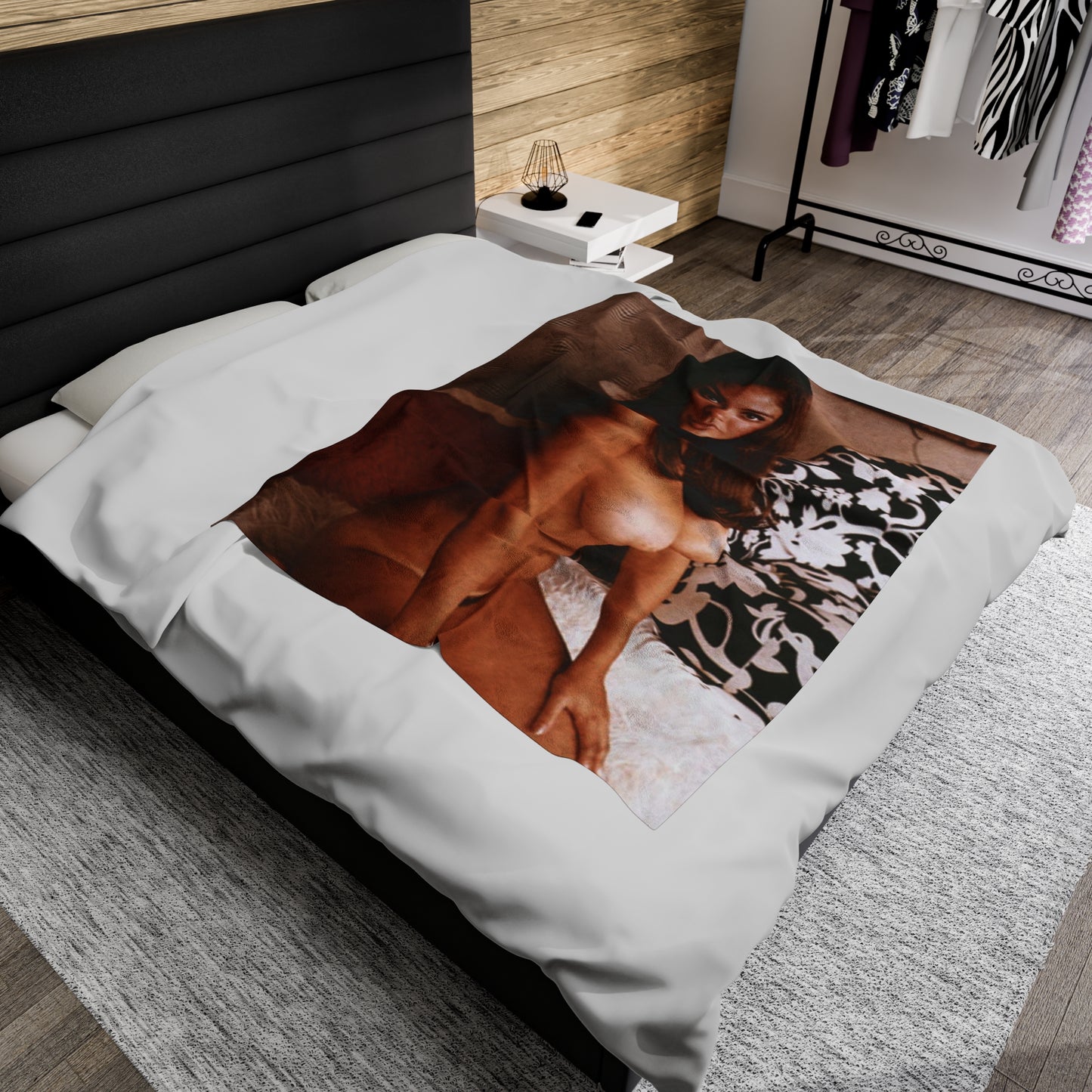 Velveteen Plush Blanket Playboy Playmate Cynthia Myers Nude