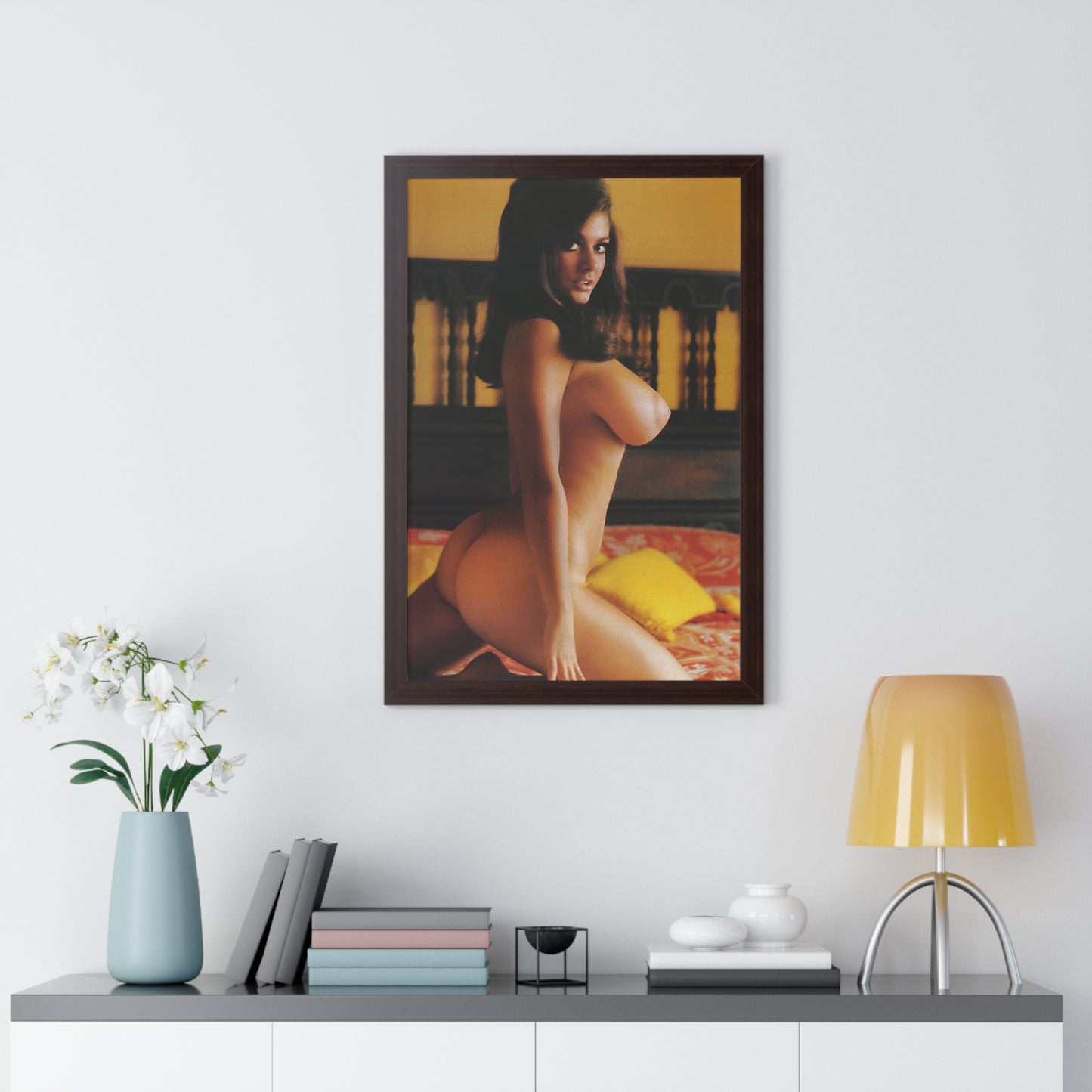 Framed Vertical Poster Playboy Playmate Cynthia Myers Nude