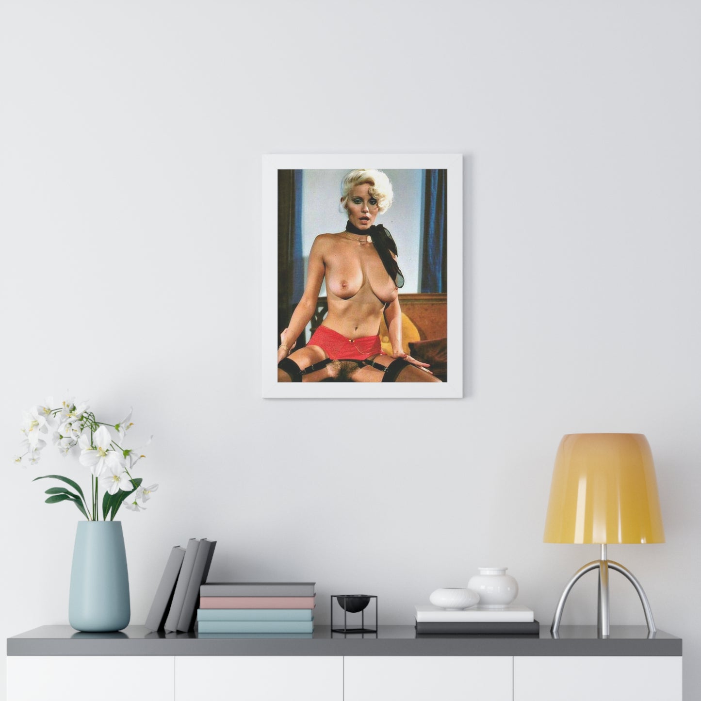 Framed Vertical Poster Porn Star Seka Nude