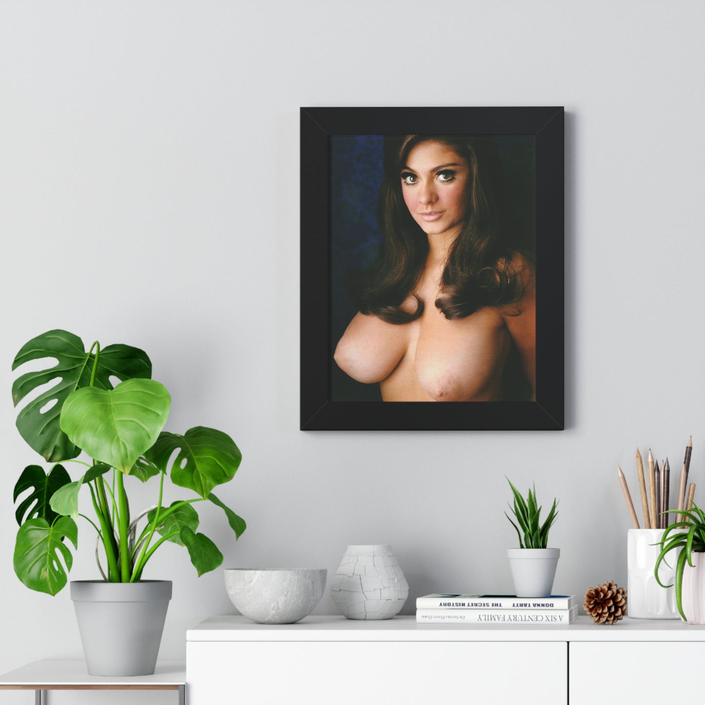 Framed Vertical Poster Playboy Playmate Cynthia Myers Nude