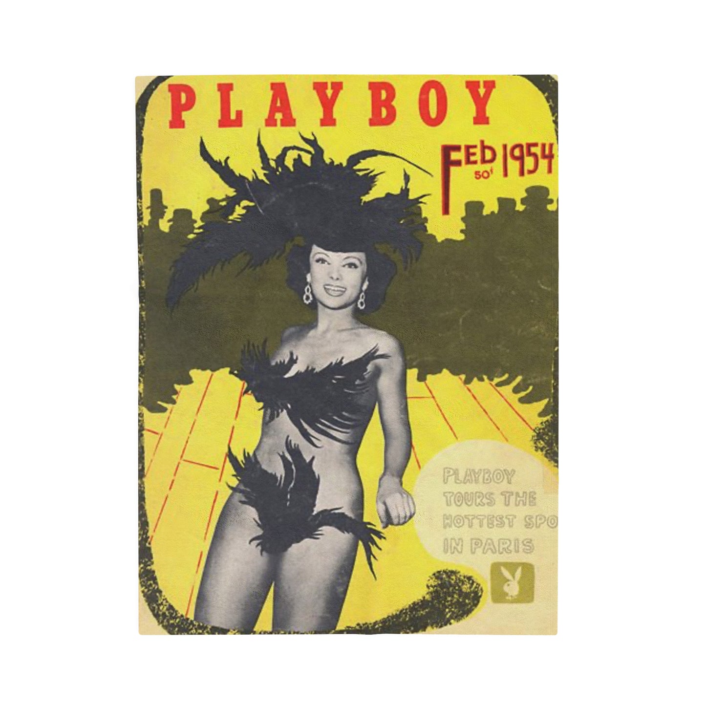 Velveteen Plush Blanket Playboy Cover February 1954