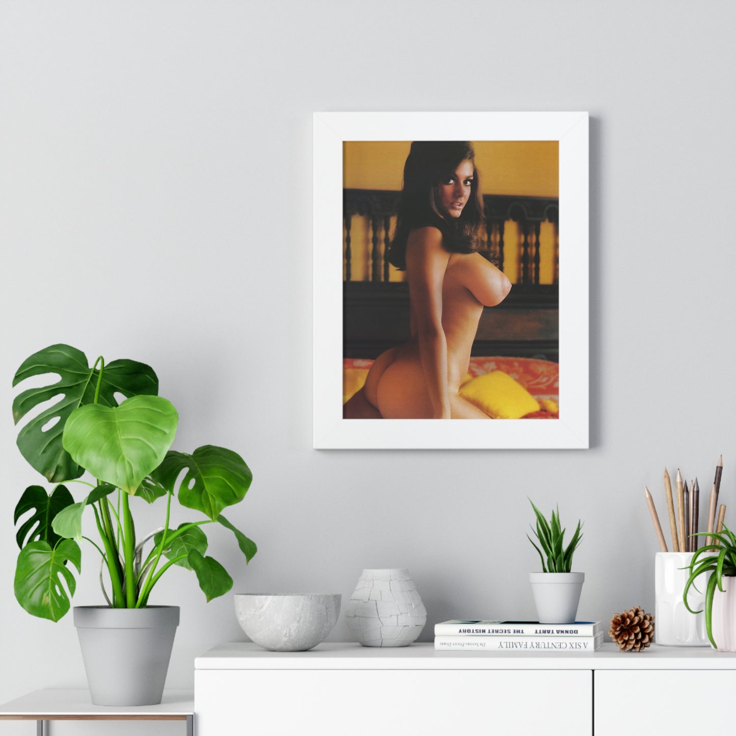 Framed Vertical Poster Playboy Playmate Cynthia Myers Nude