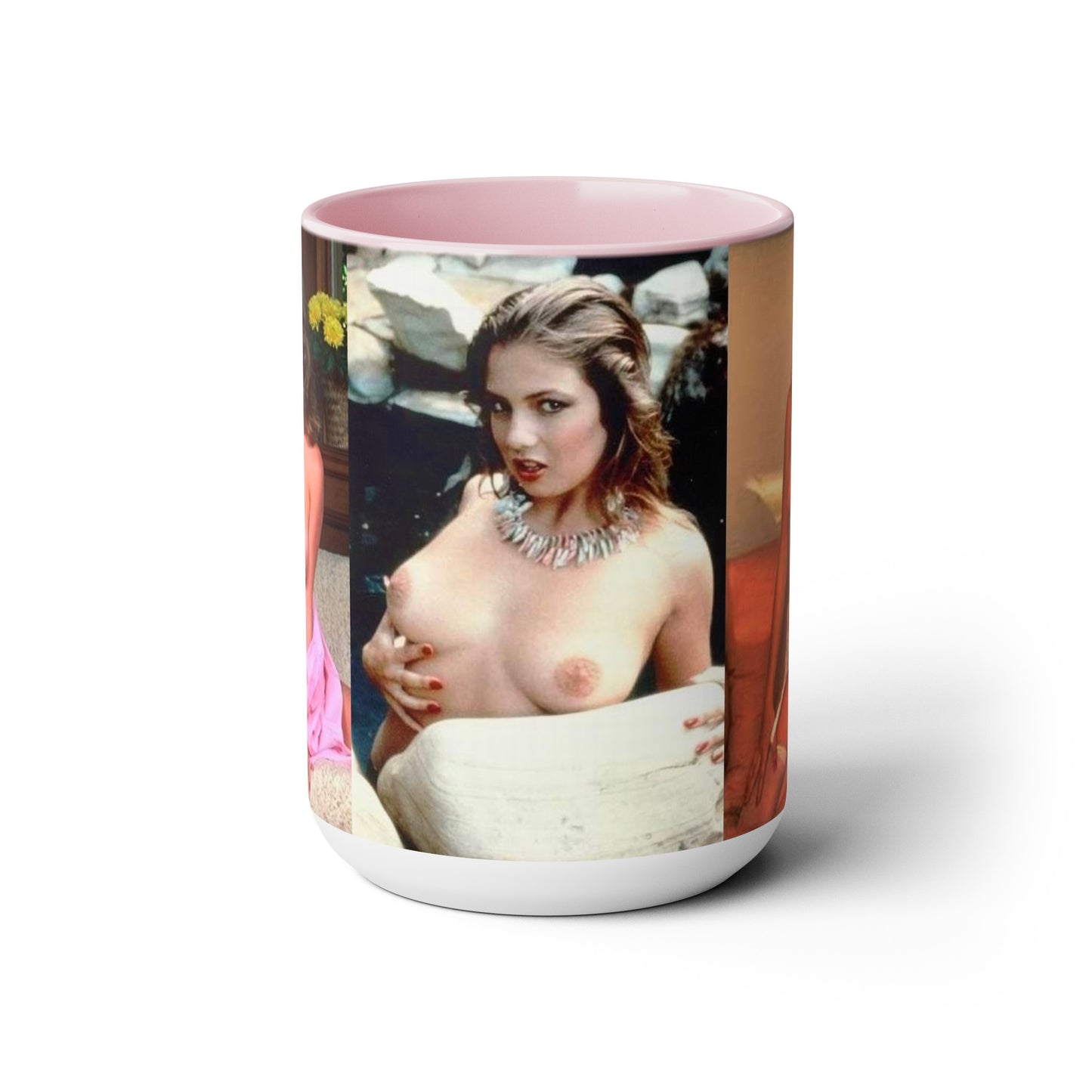 Two-Tone Coffee Mugs, 15oz Traci Lords Nude