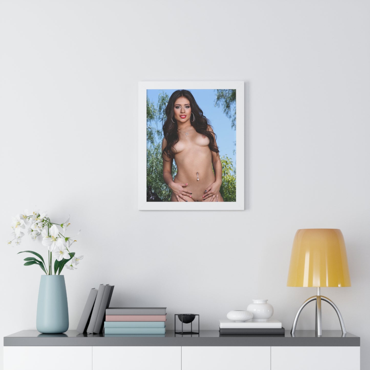 Framed Vertical Poster Porn Star Jynx Maze Nude