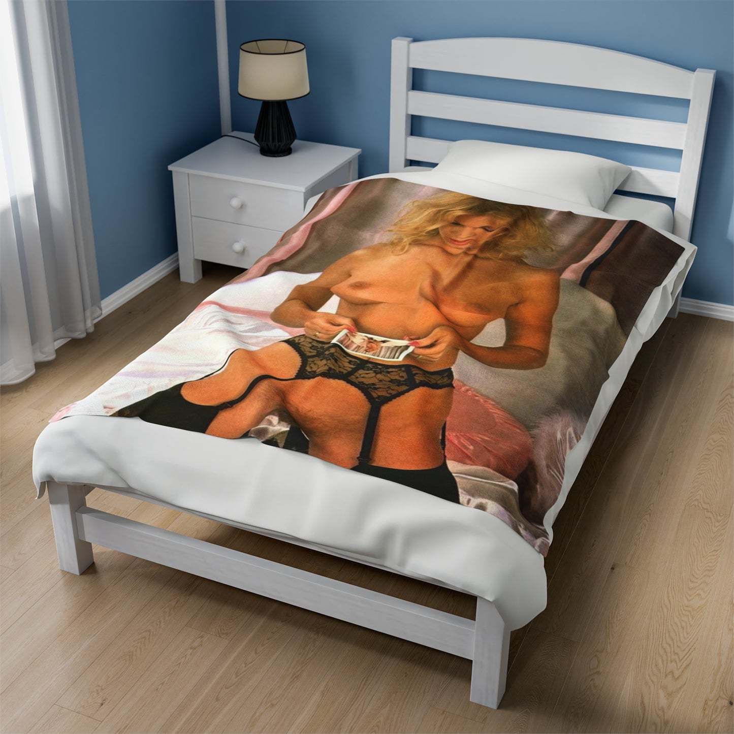Velveteen Plush Blanket Vintage French Pornstar Brigitte Lahaie