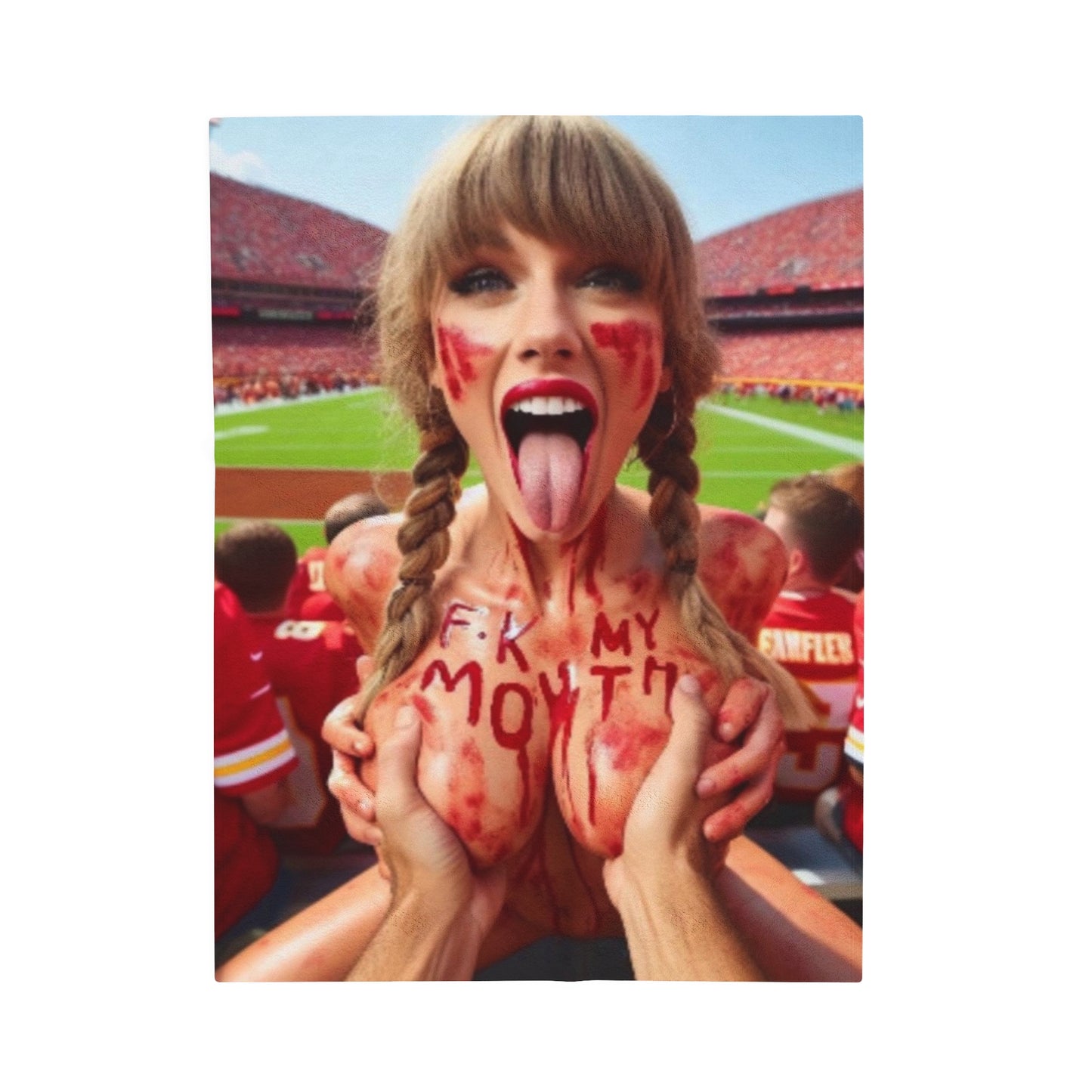 Velveteen Plush Blanket Taylor Swift AI Nudes