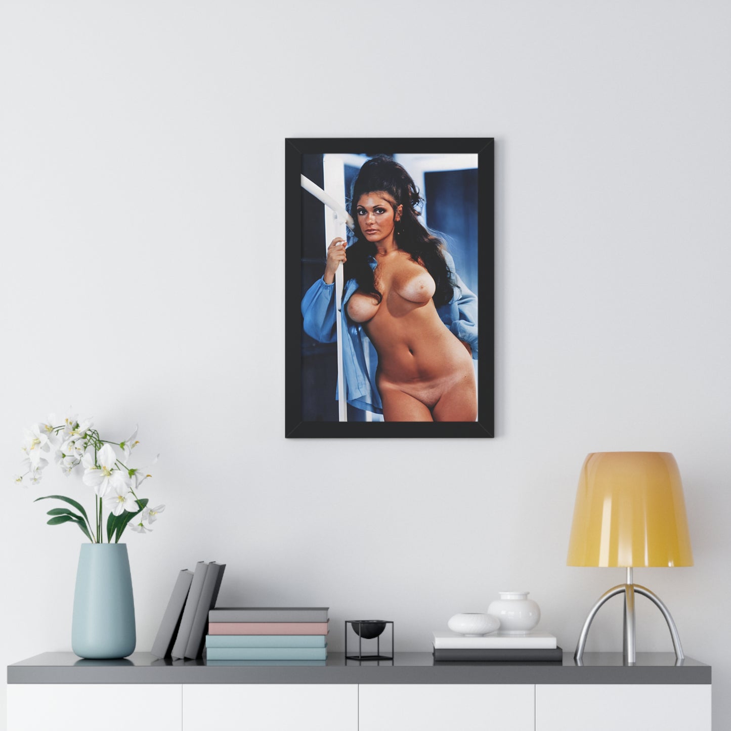 Framed Vertical Poster Playboy Playmate Cynthia Myers nude