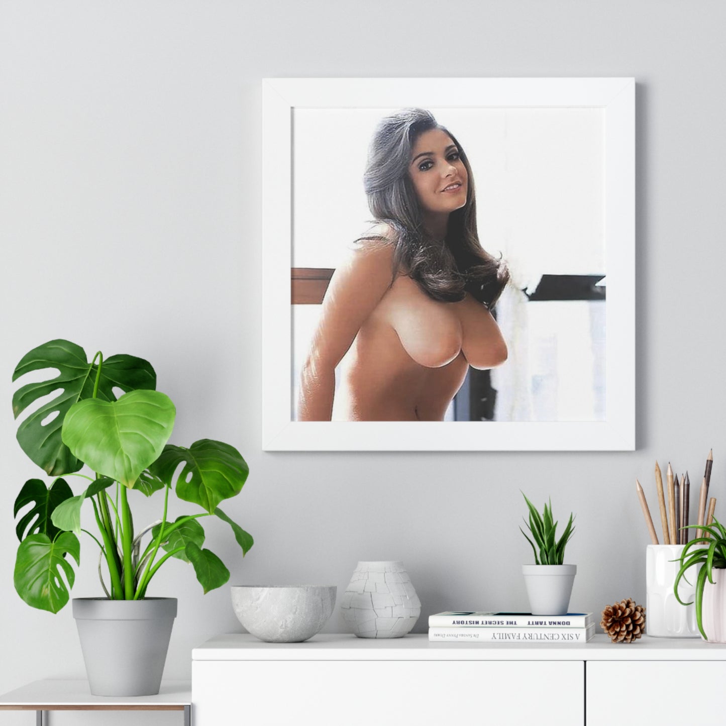 Framed Vertical Poster Playboy Playmate Cynthia Myers Nude