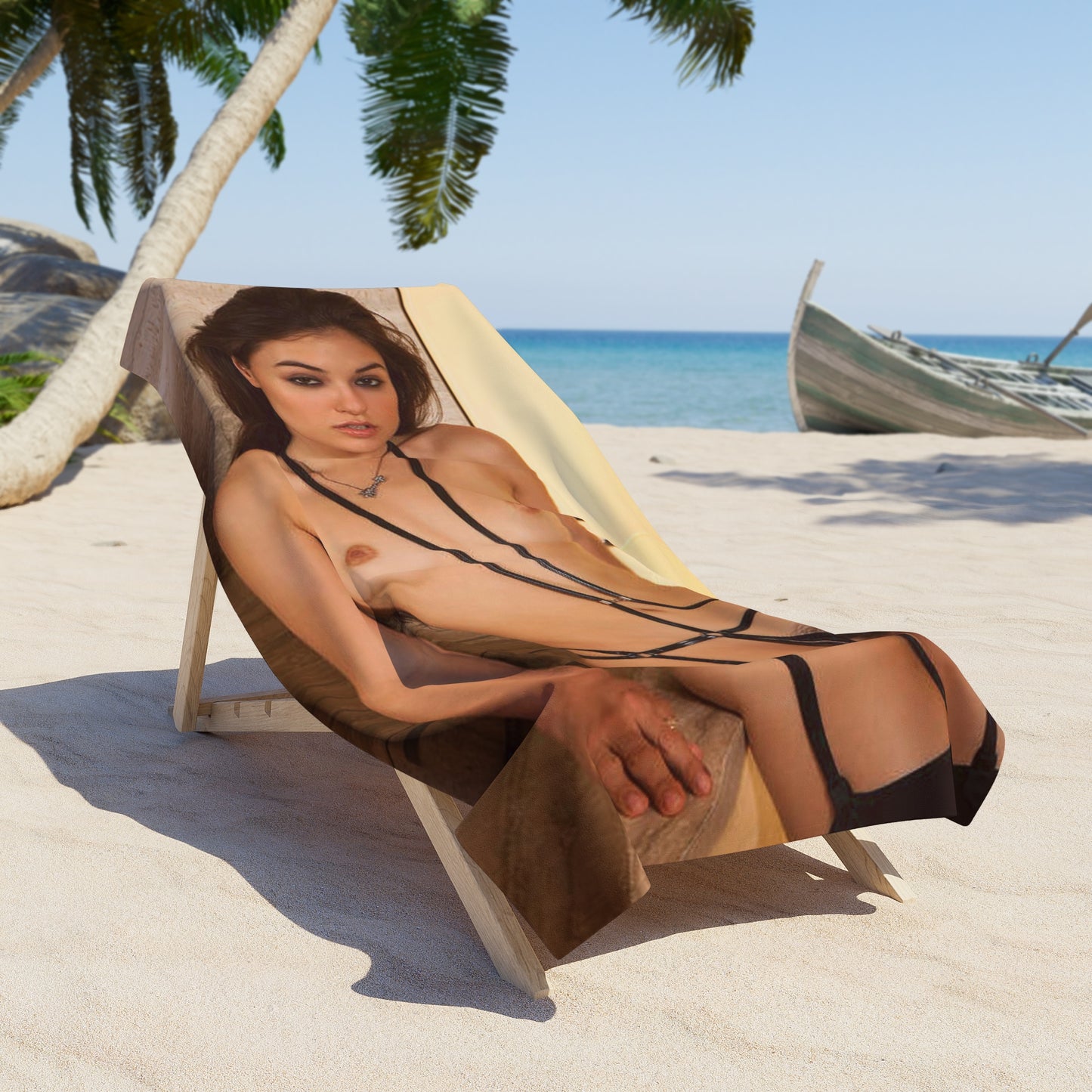 Beach Towel Adult Star Sasha Grey Nude