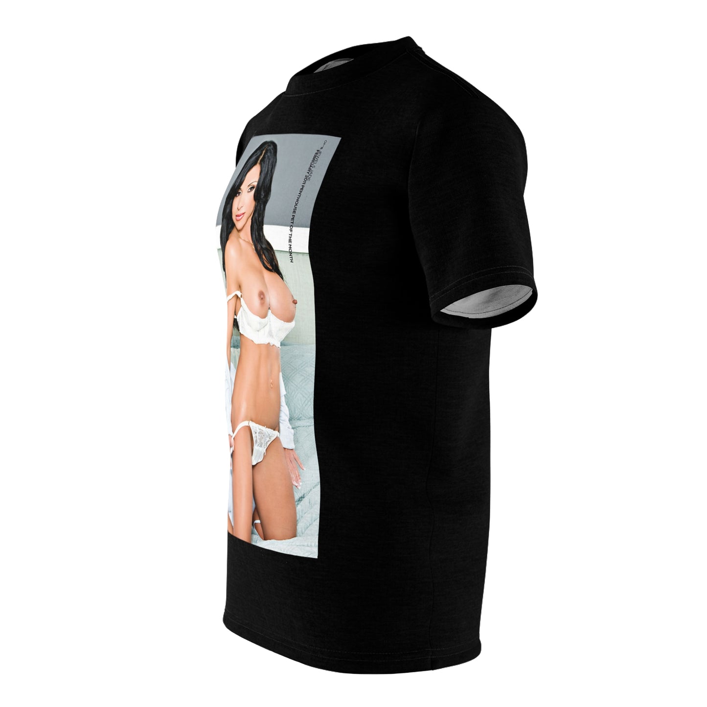 Unisex Cut & Sew Tee (AOP) Penthouse Pet February 2011 Jewels Jade