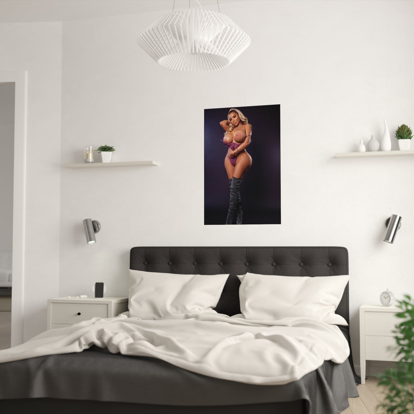 Satin Posters (210gsm) Busty Stephanie Palomares Nude