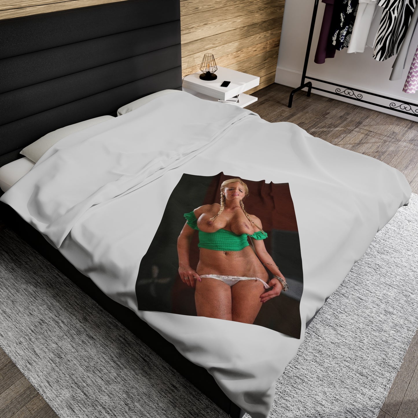 Velveteen Plush Blanket Adult Star Shyla Stylez Nude