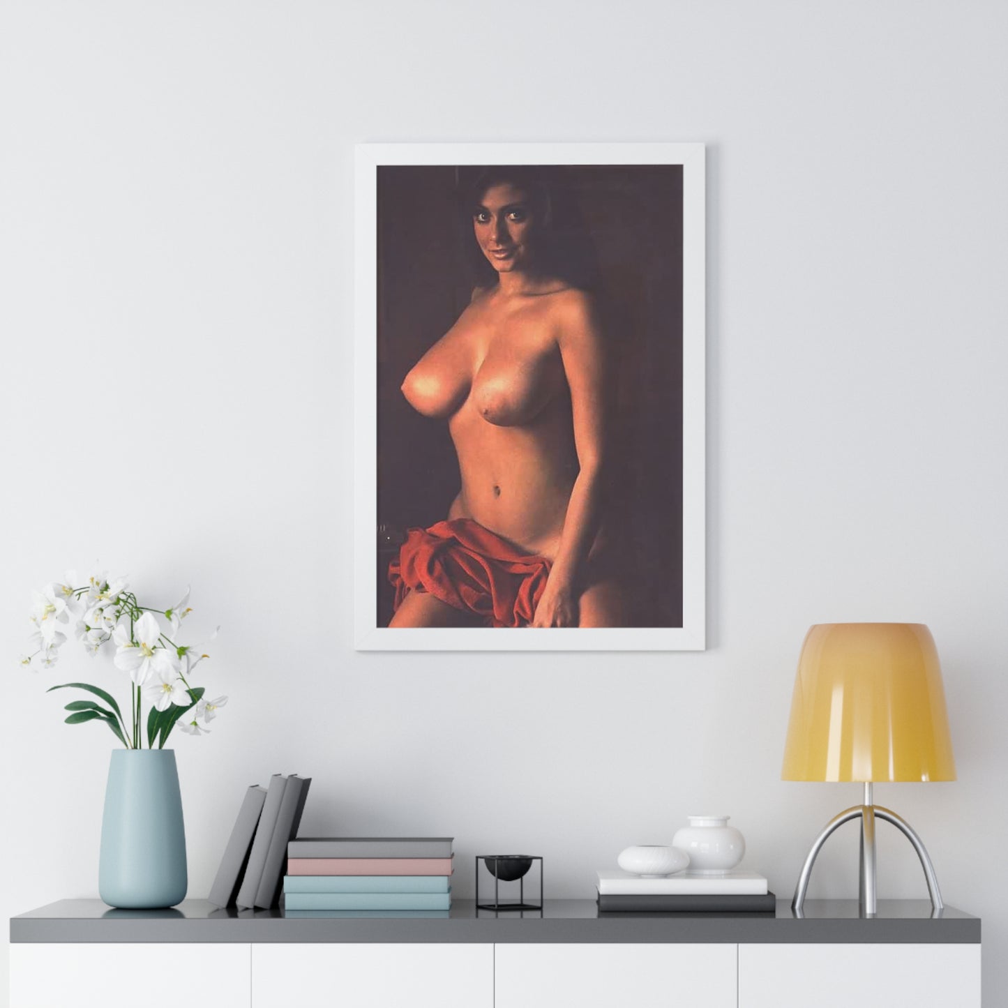 Framed Vertical Poster Playboy Playmate Cynthia Myers Nude