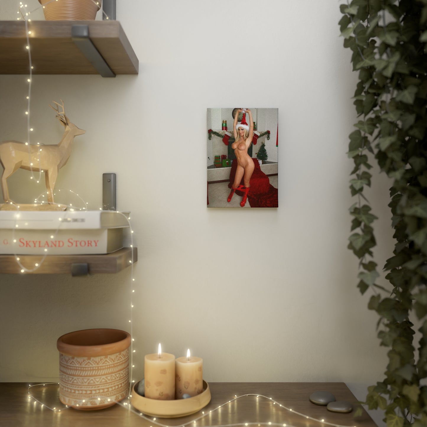 Canvas Photo Tile Pornstar Nikki Benz Christmas Nude