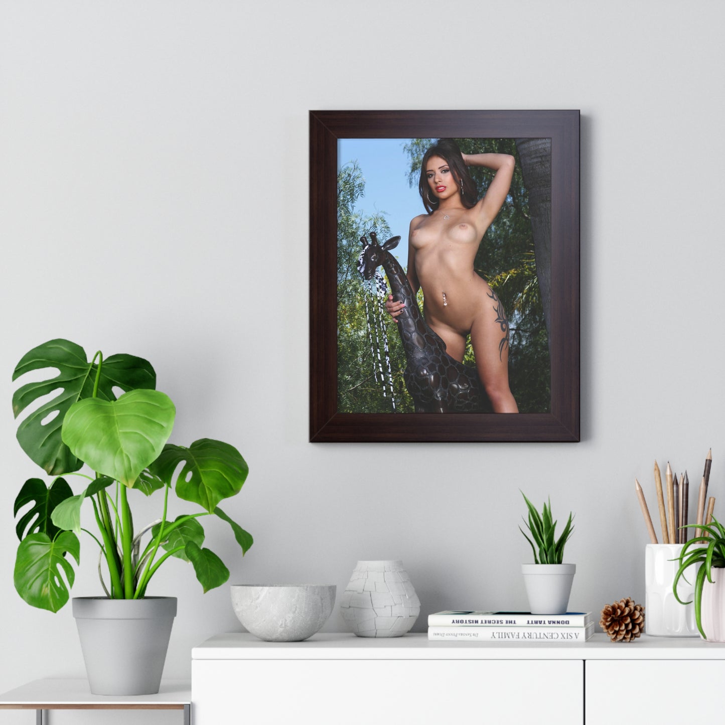 Framed Vertical Poster Porn Star Jynx Maze Nude