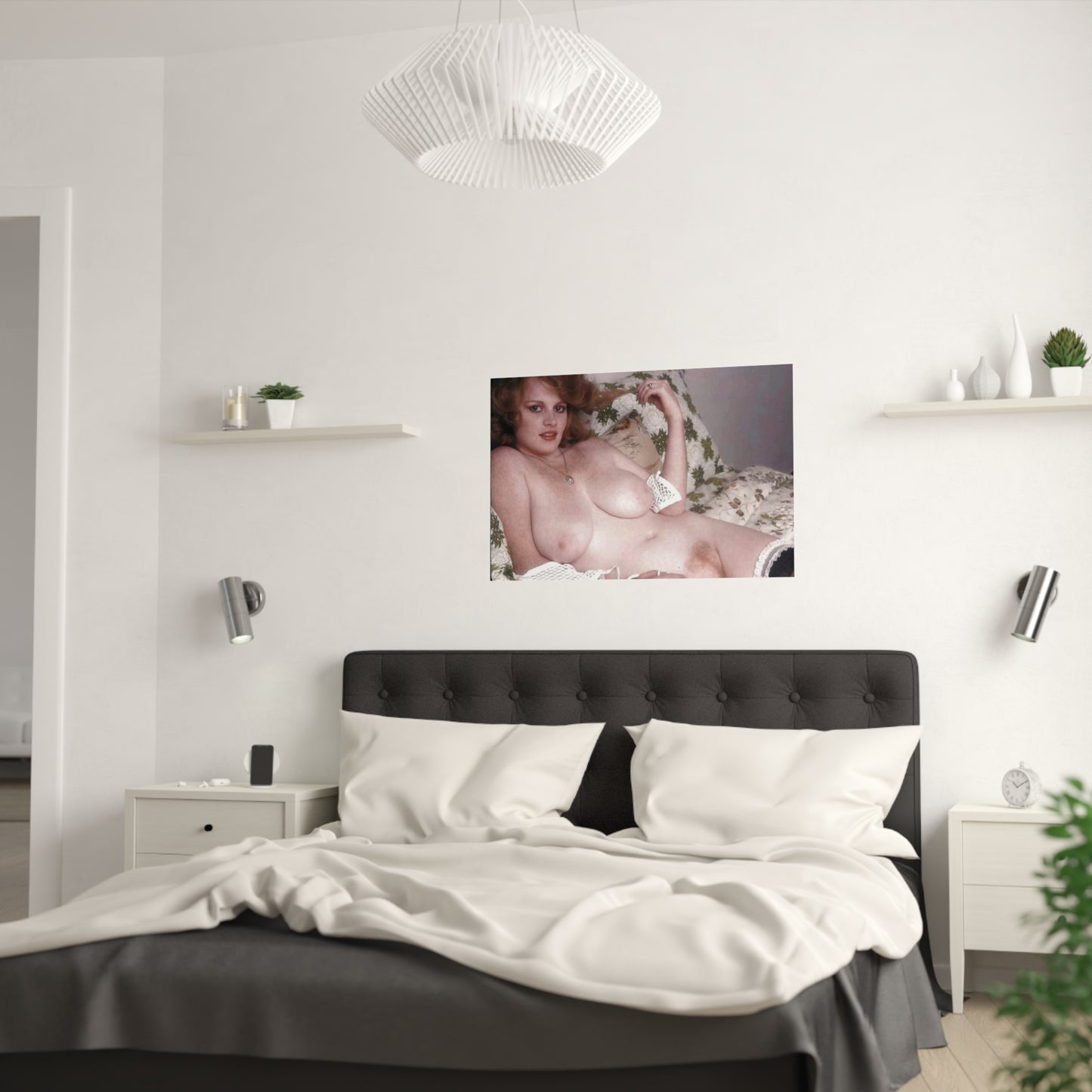 Satin Posters (210gsm) Retro Pornstar Lisa De Leeuw Nude