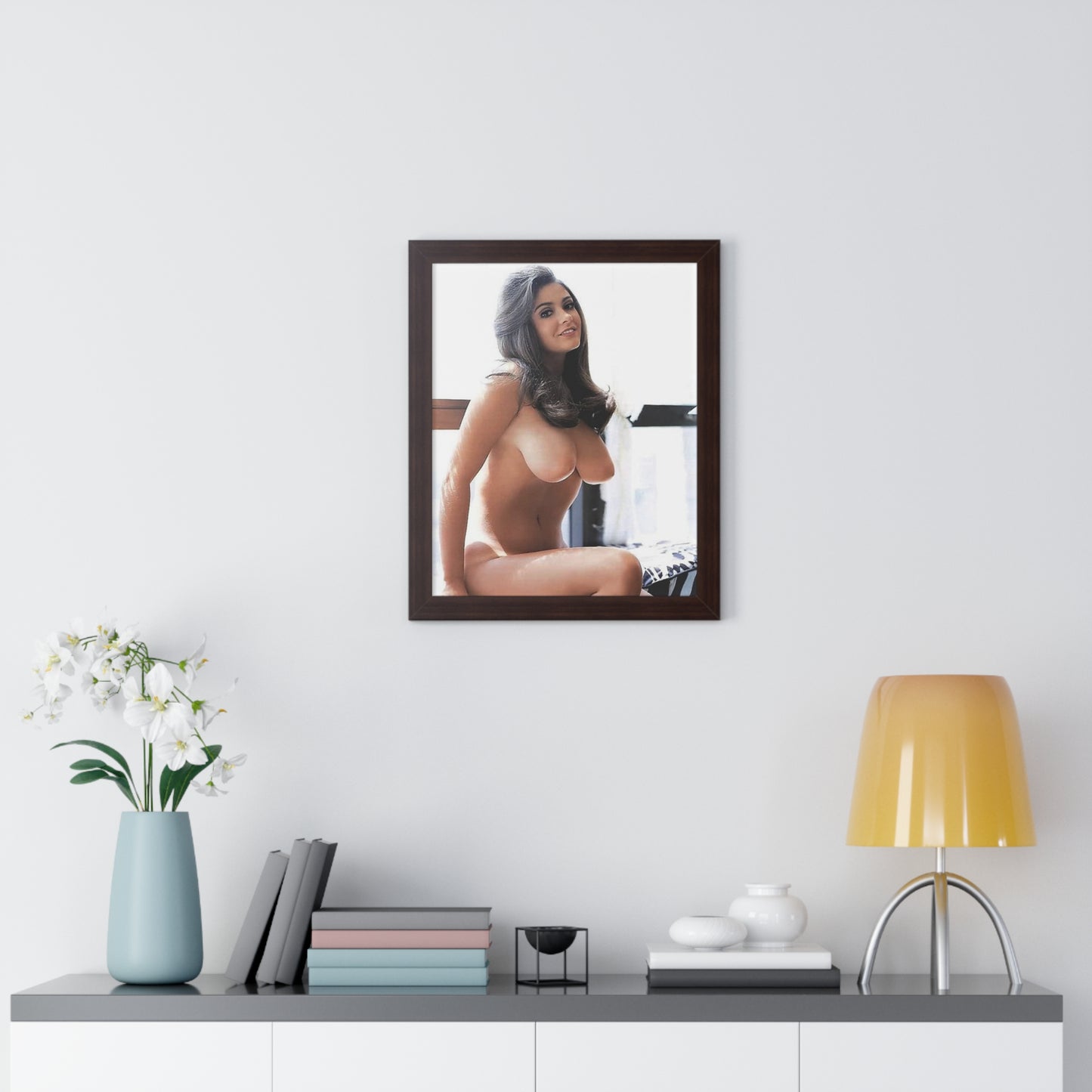 Framed Vertical Poster Playboy Playmate Cynthia Myers Nude