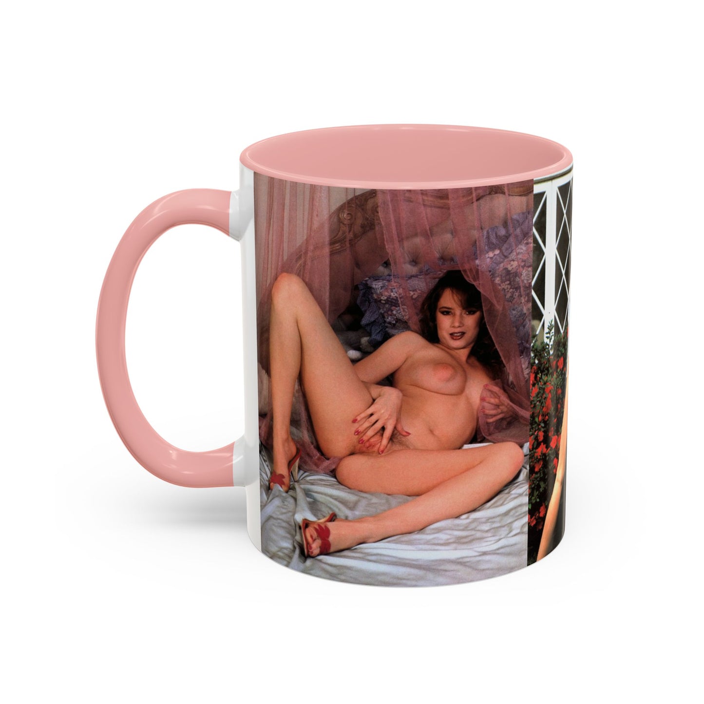 Accent Coffee Mug (11, 15oz) Retro Pornstar Traci Lords Nude