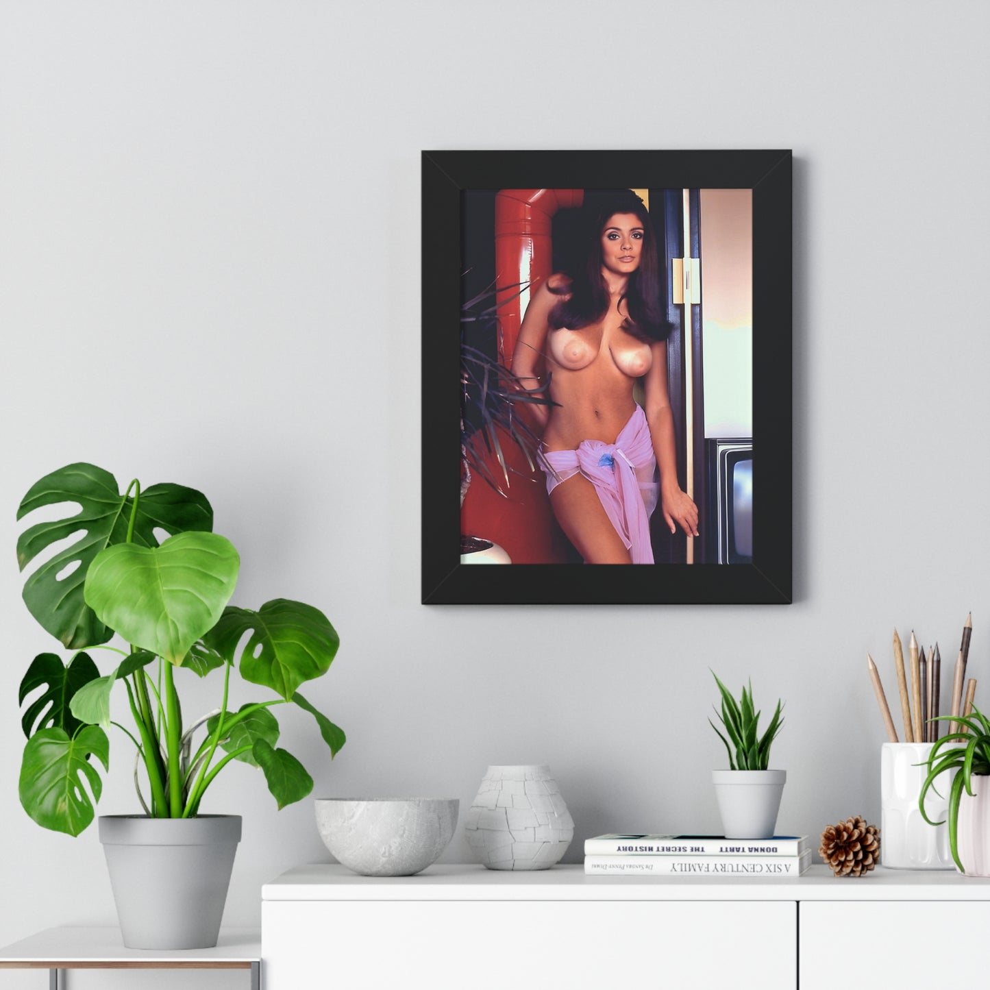 Framed Vertical Poster Playboy Playmate Cynthia Myers nude