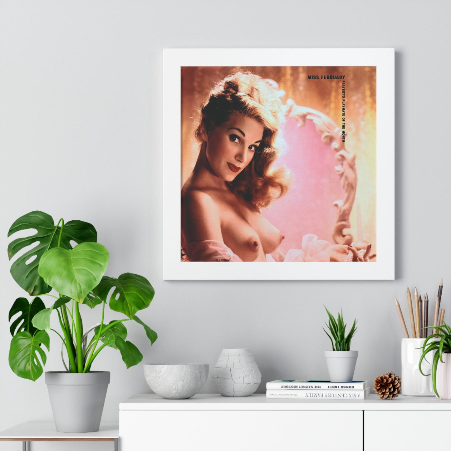 Framed Vertical Poster Playboy Playmate February 1954 Margaret Scott