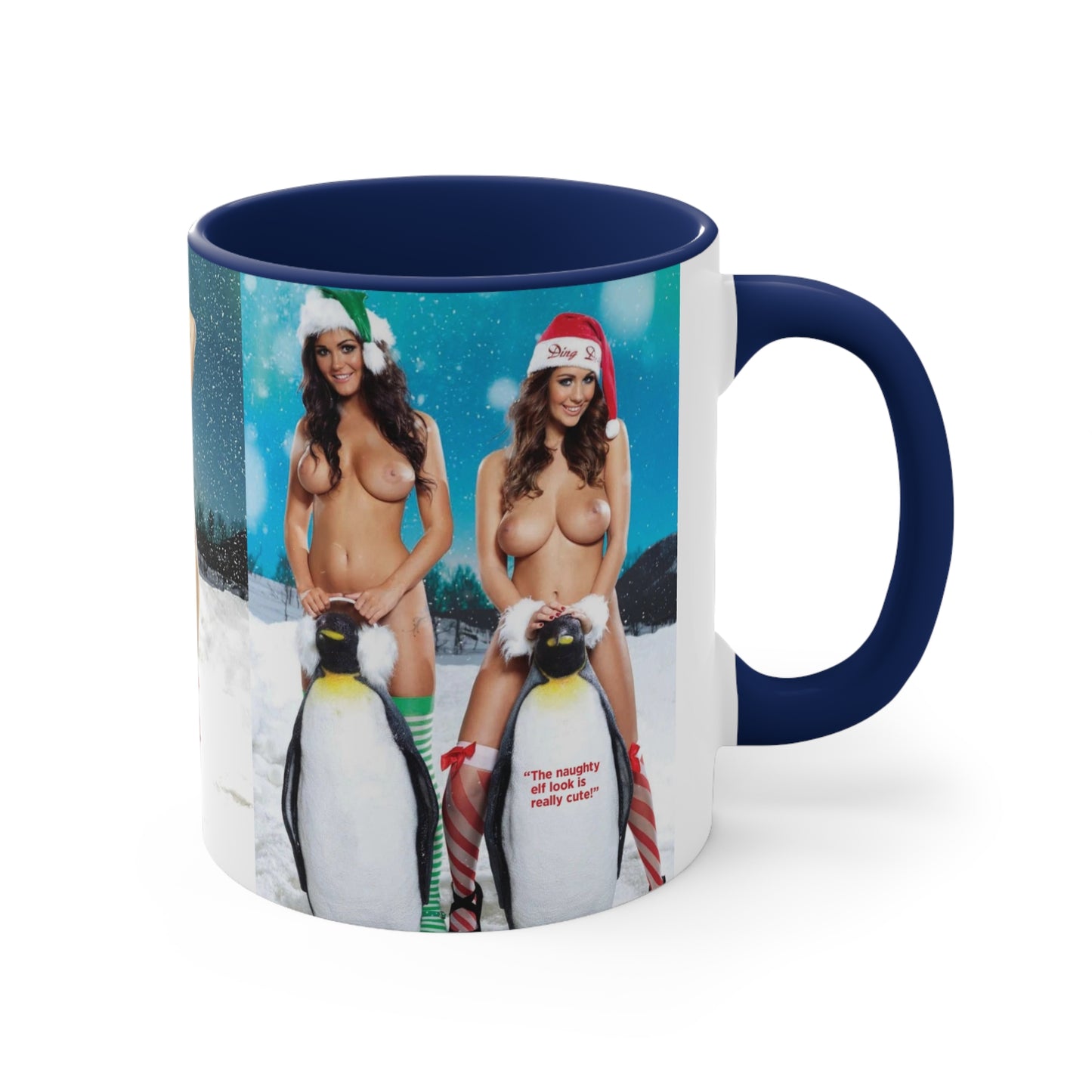 Accent Coffee Mug, 11oz Nude Christmas Pornstars