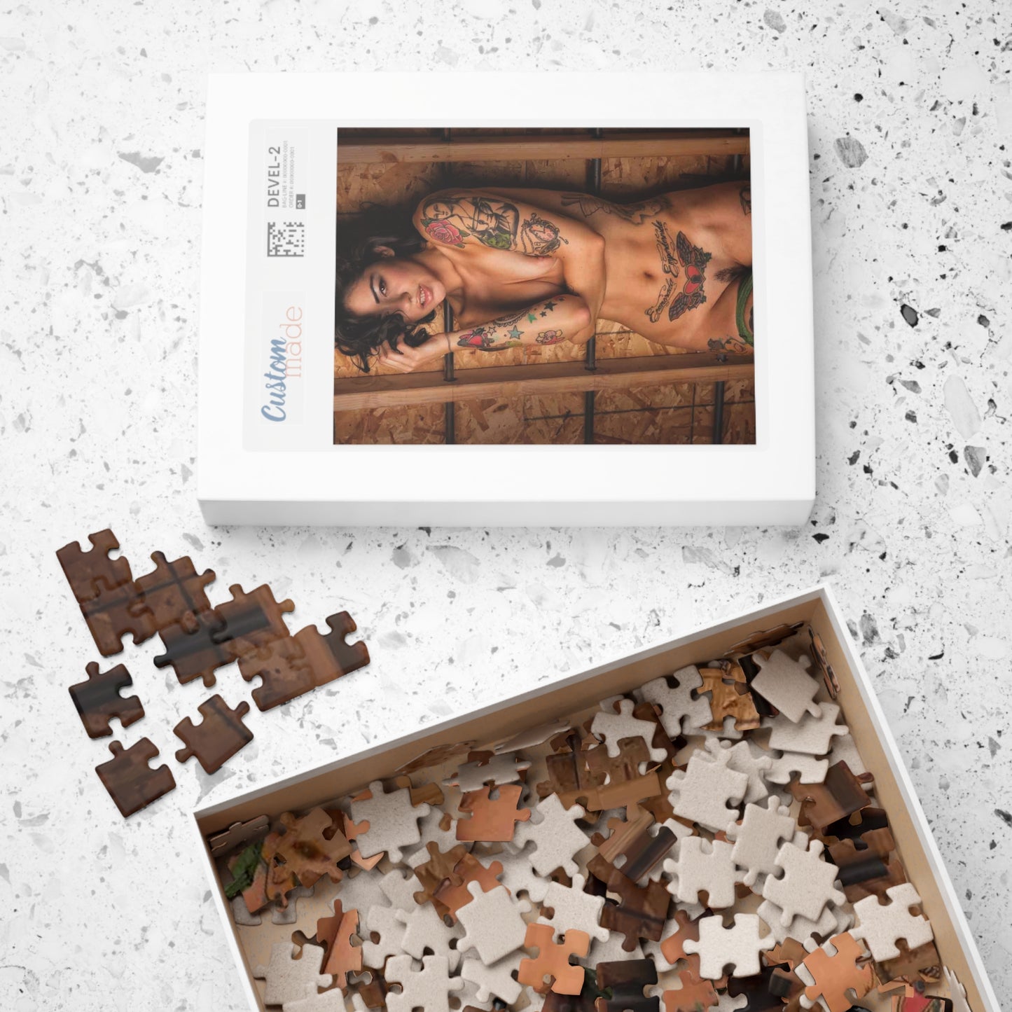 Puzzle (110, 252, 500, 1014-piece) Nude and Tattooed #3