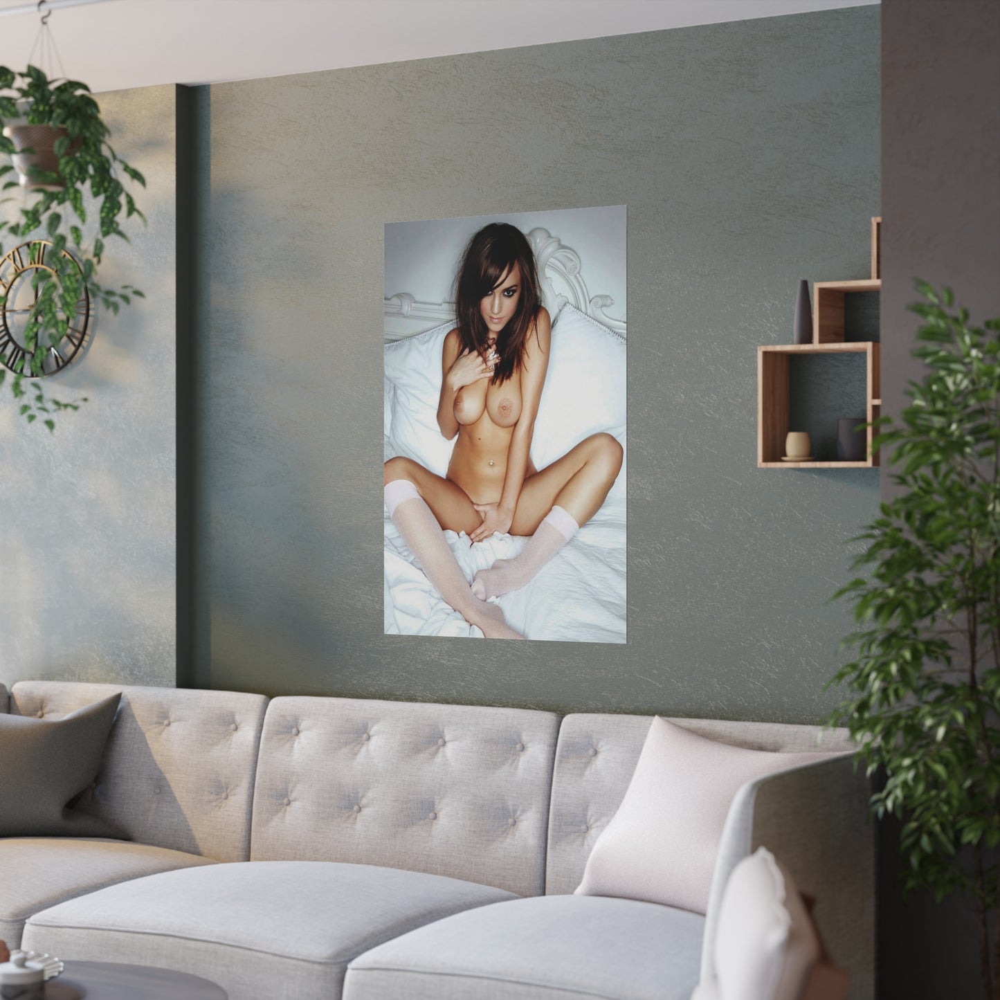 Satin Posters (210gsm) Sexy Brit Rosie Jones Nude