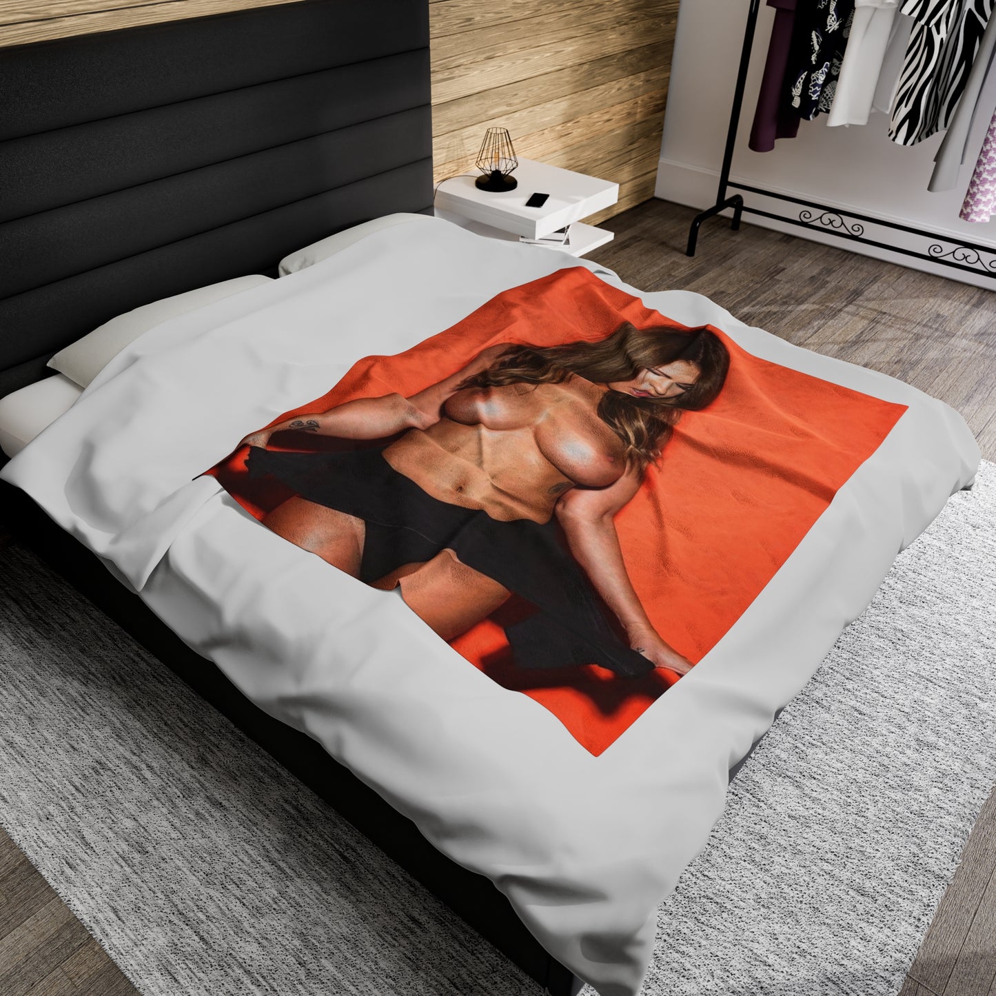 Velveteen Plush Blanket Holly Peers Nude