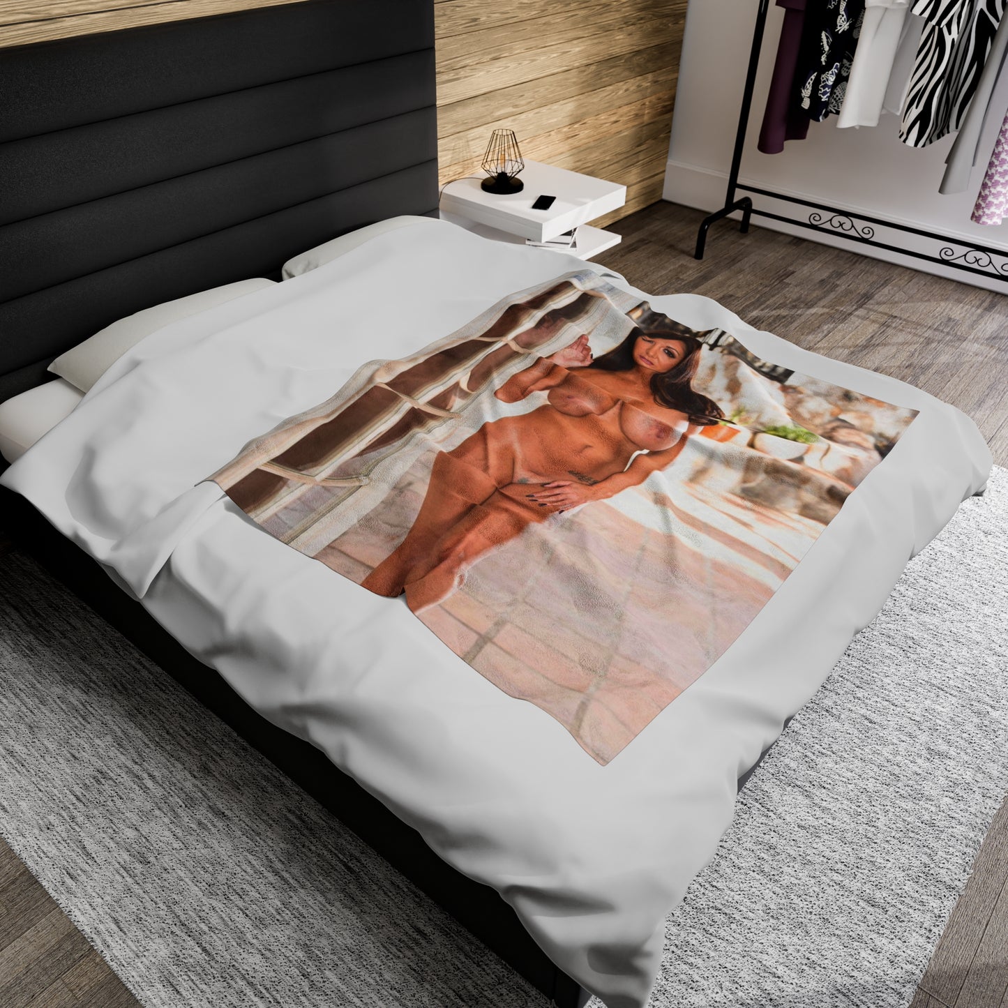 Velveteen Plush Blanket Ava Addams Nude