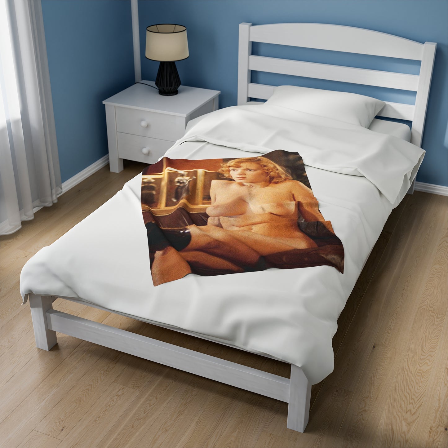 Velveteen Plush Blanket Vintage French Pornstar Brigitte Lahaie
