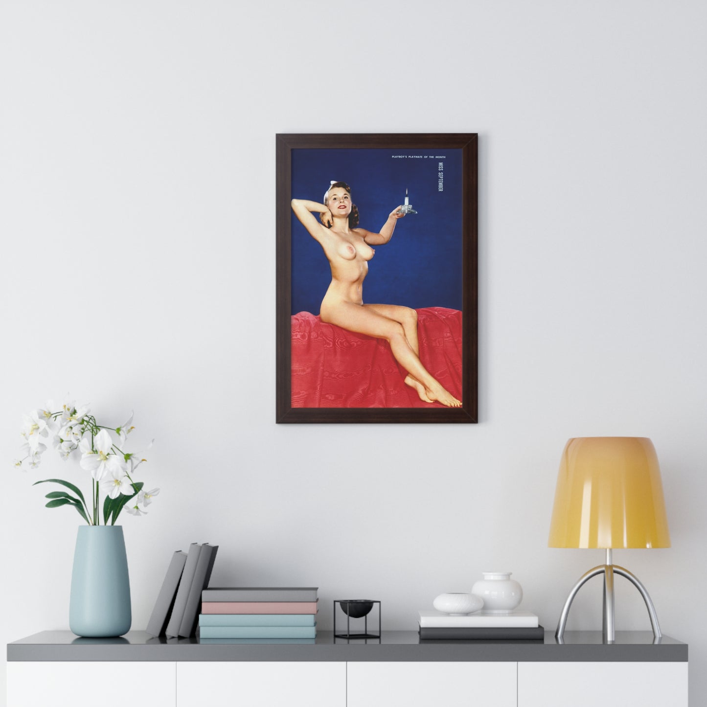 Framed Vertical Poster Playboy Playmate September 1954 Jackie Rainbow