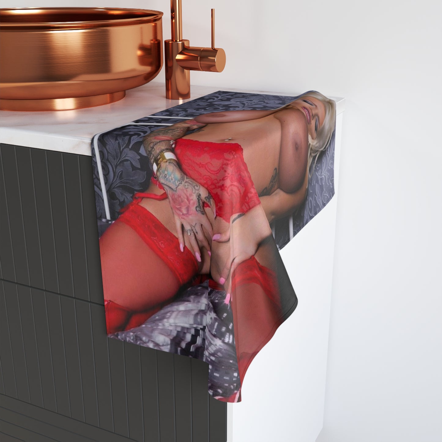 Hand Towel Busty Candy Charms Nude